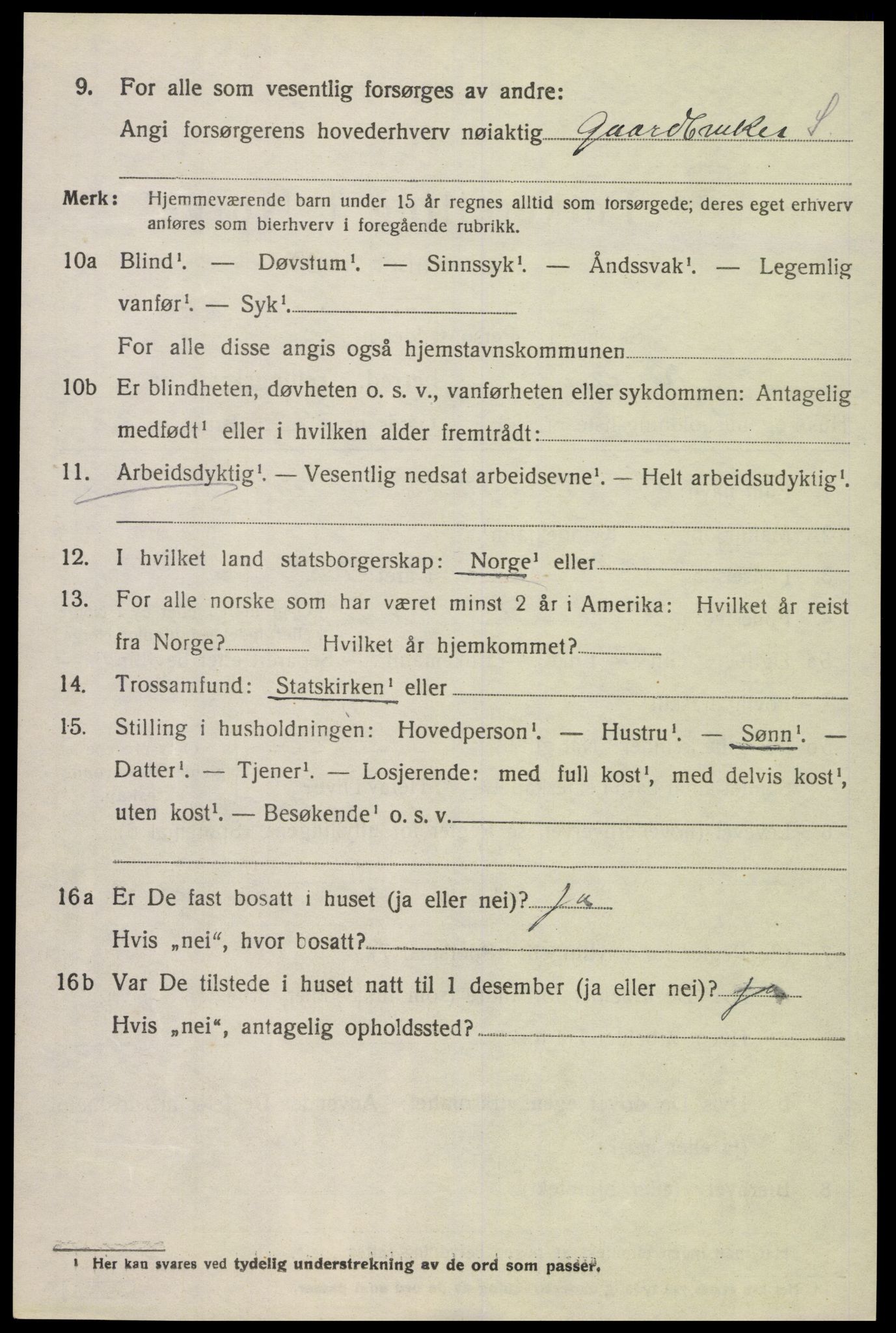 SAK, 1920 census for Konsmo, 1920, p. 1153