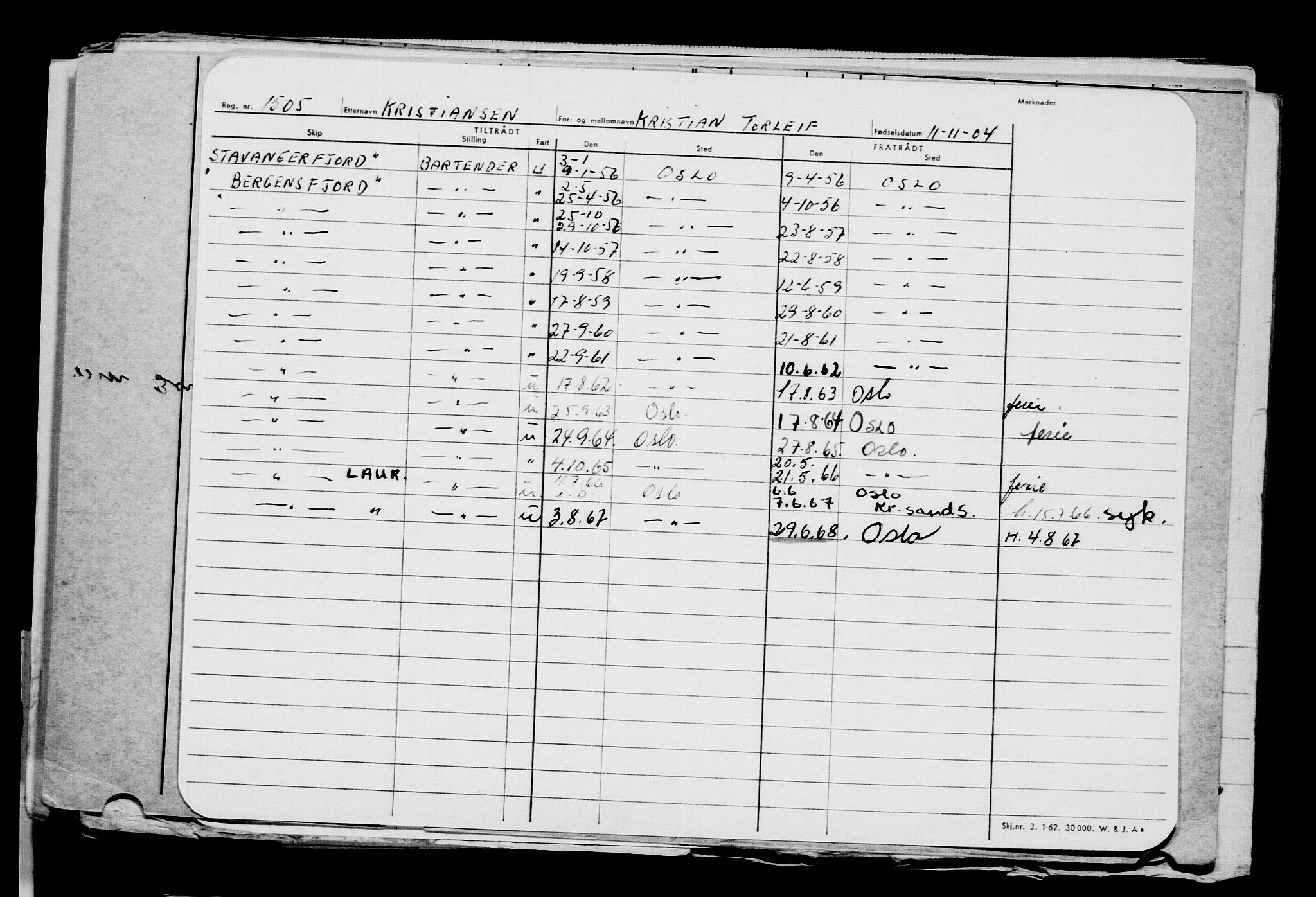 Direktoratet for sjømenn, AV/RA-S-3545/G/Gb/L0056: Hovedkort, 1904, p. 418