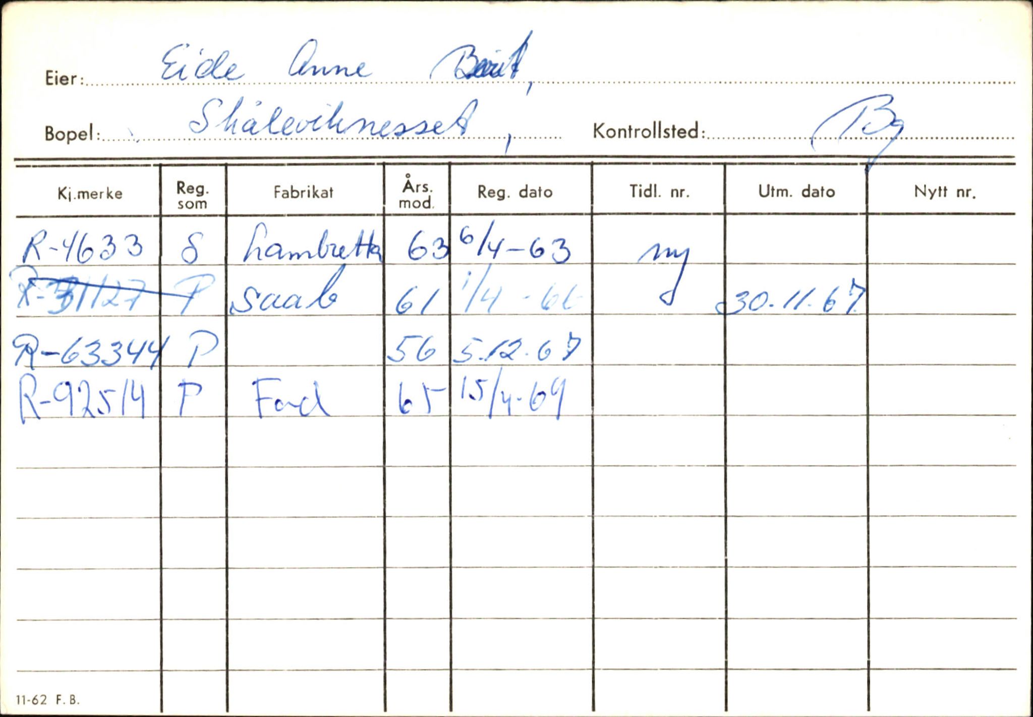 Statens vegvesen, Hordaland vegkontor, AV/SAB-A-5201/2/Ha/L0010: R-eierkort E, 1920-1971, p. 23