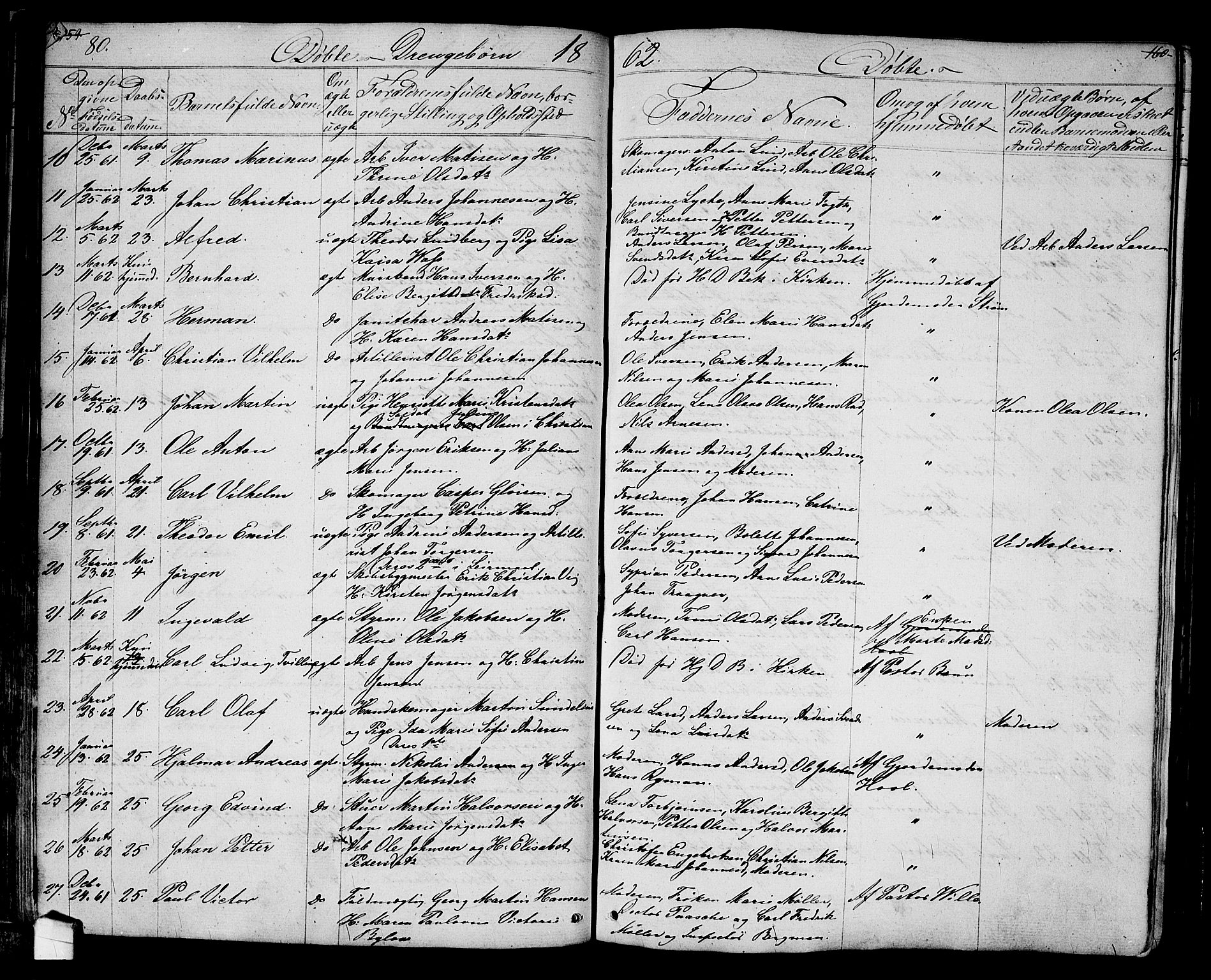 Halden prestekontor Kirkebøker, SAO/A-10909/G/Ga/L0005a: Parish register (copy) no. 5A, 1855-1864, p. 80