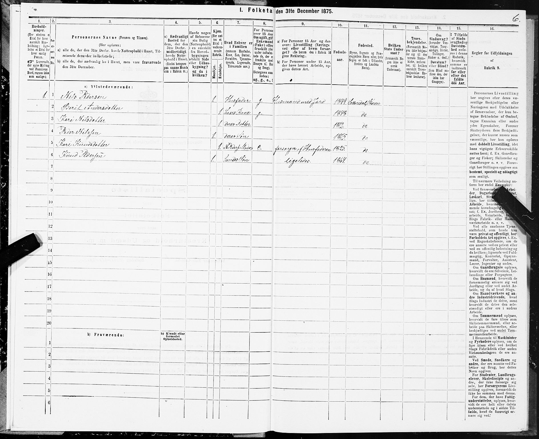 SAT, 1875 census for 1648P Støren, 1875, p. 7006