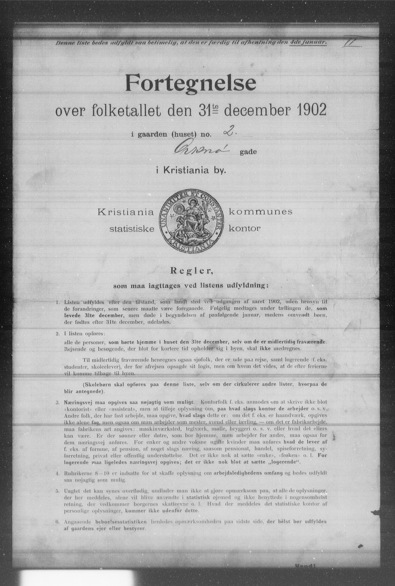 OBA, Municipal Census 1902 for Kristiania, 1902, p. 14407