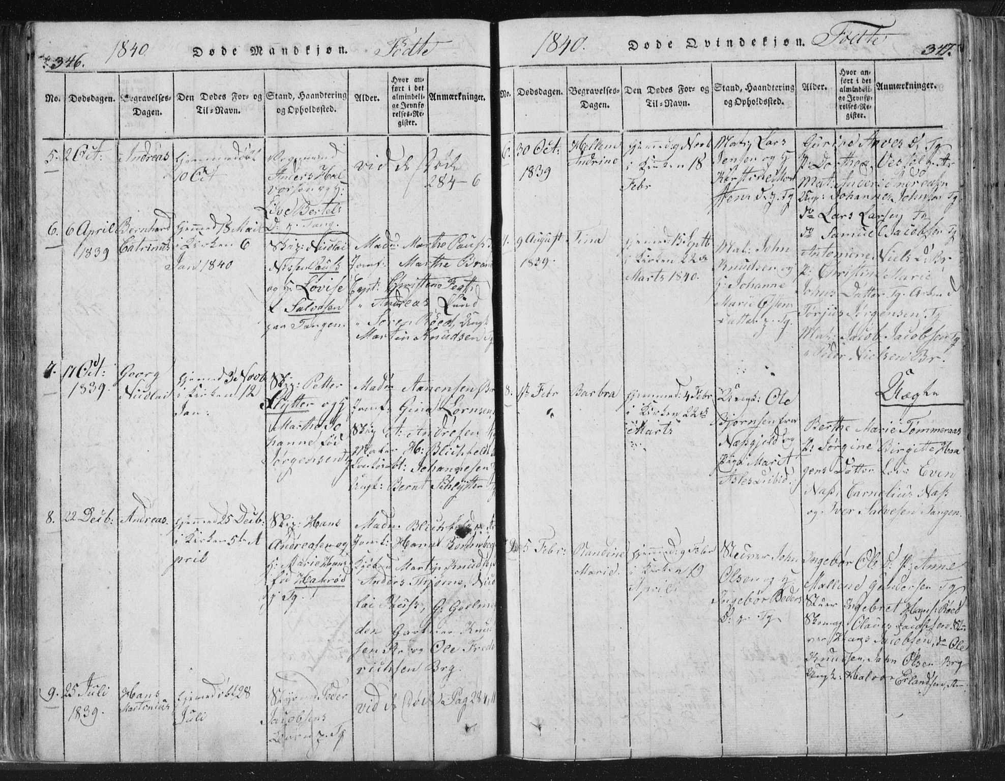 Strømsø kirkebøker, AV/SAKO-A-246/F/Fb/L0004: Parish register (official) no. II 4, 1814-1843, p. 346-347