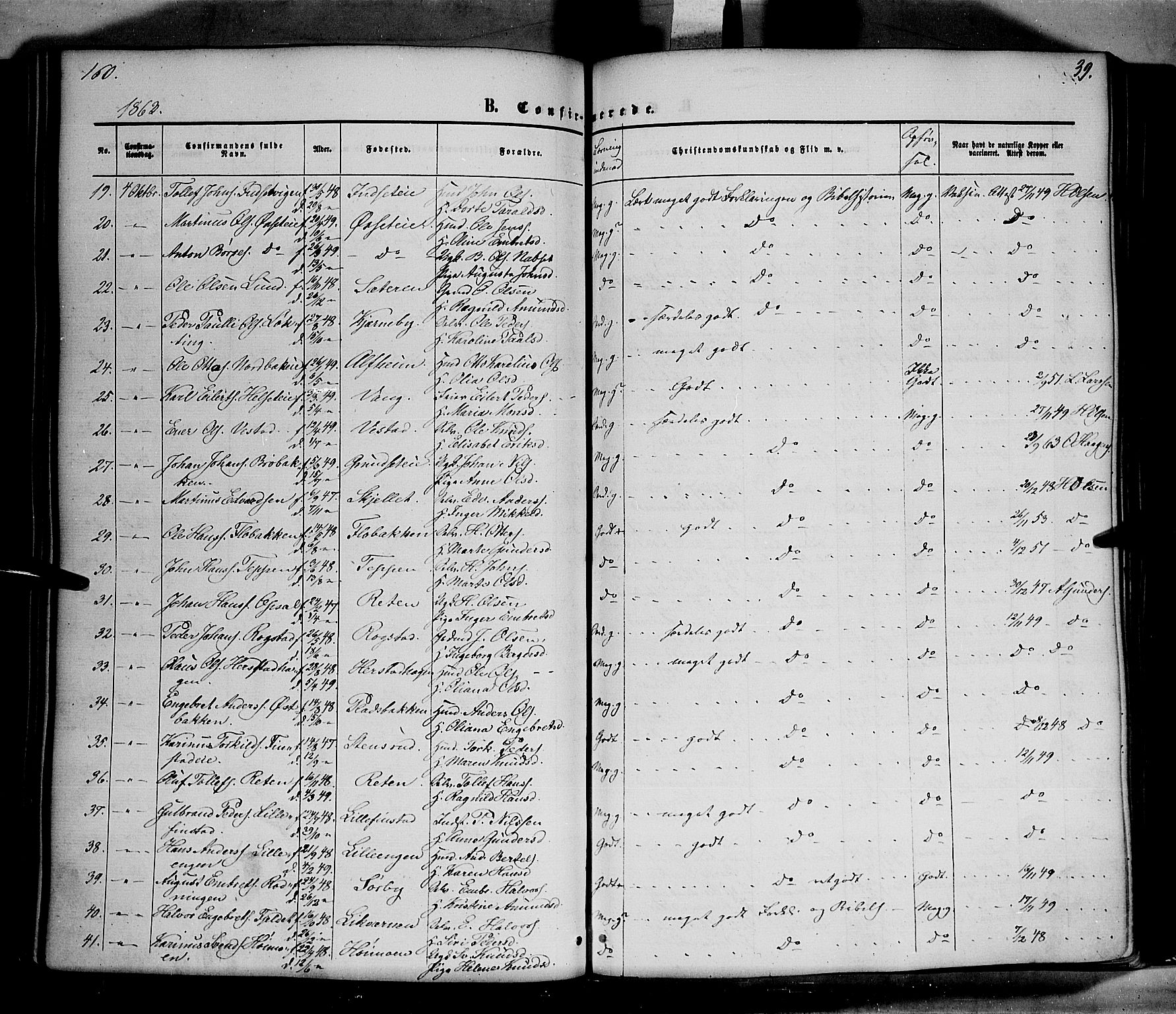 Elverum prestekontor, AV/SAH-PREST-044/H/Ha/Haa/L0010: Parish register (official) no. 10, 1857-1868, p. 160