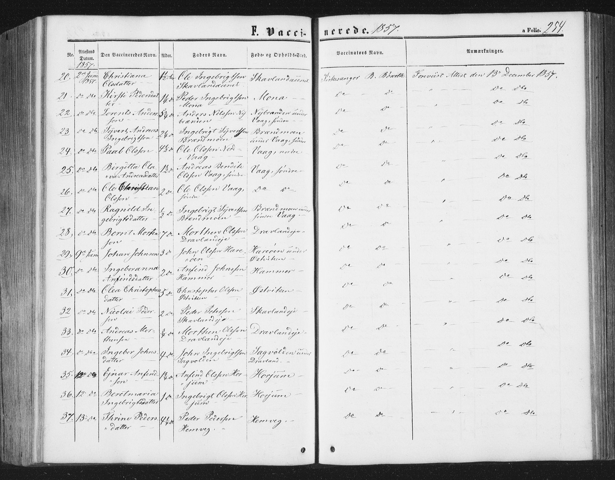 Ministerialprotokoller, klokkerbøker og fødselsregistre - Nord-Trøndelag, SAT/A-1458/749/L0472: Parish register (official) no. 749A06, 1857-1873, p. 254