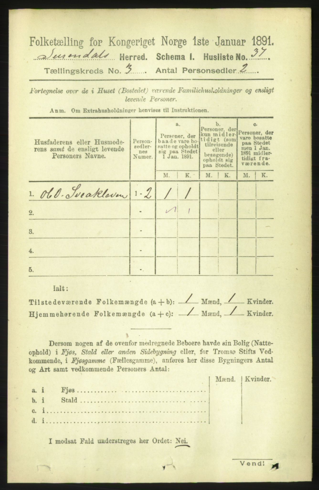 RA, 1891 census for 1566 Surnadal, 1891, p. 781