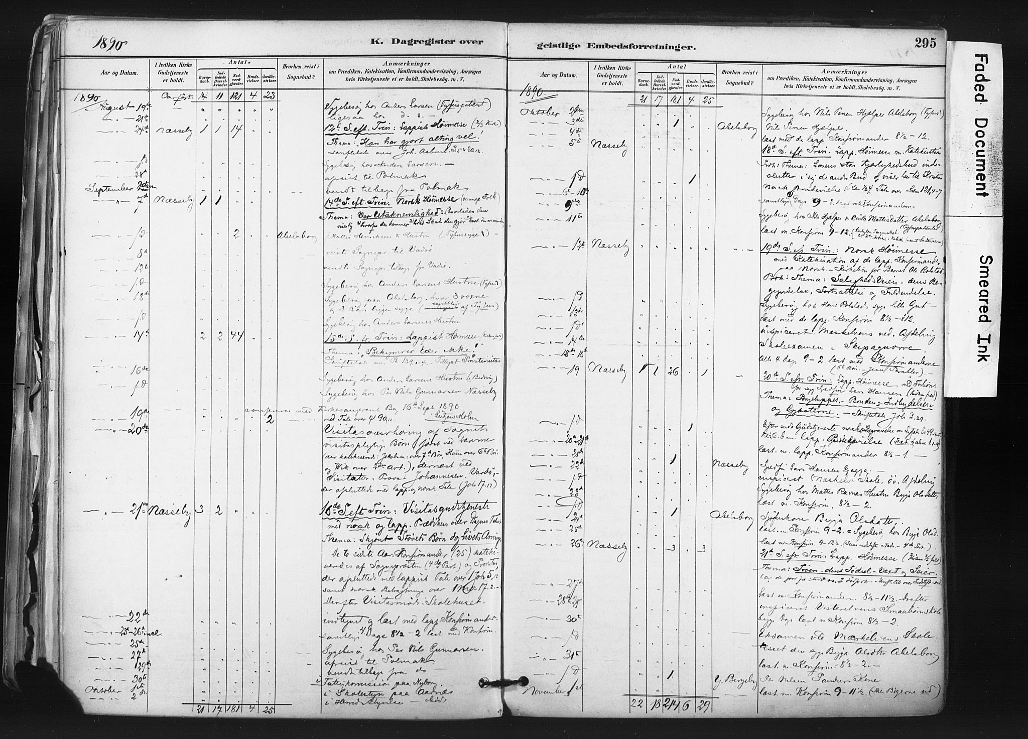 Nesseby sokneprestkontor, AV/SATØ-S-1330/H/Ha/L0006kirke: Parish register (official) no. 6, 1885-1985, p. 295