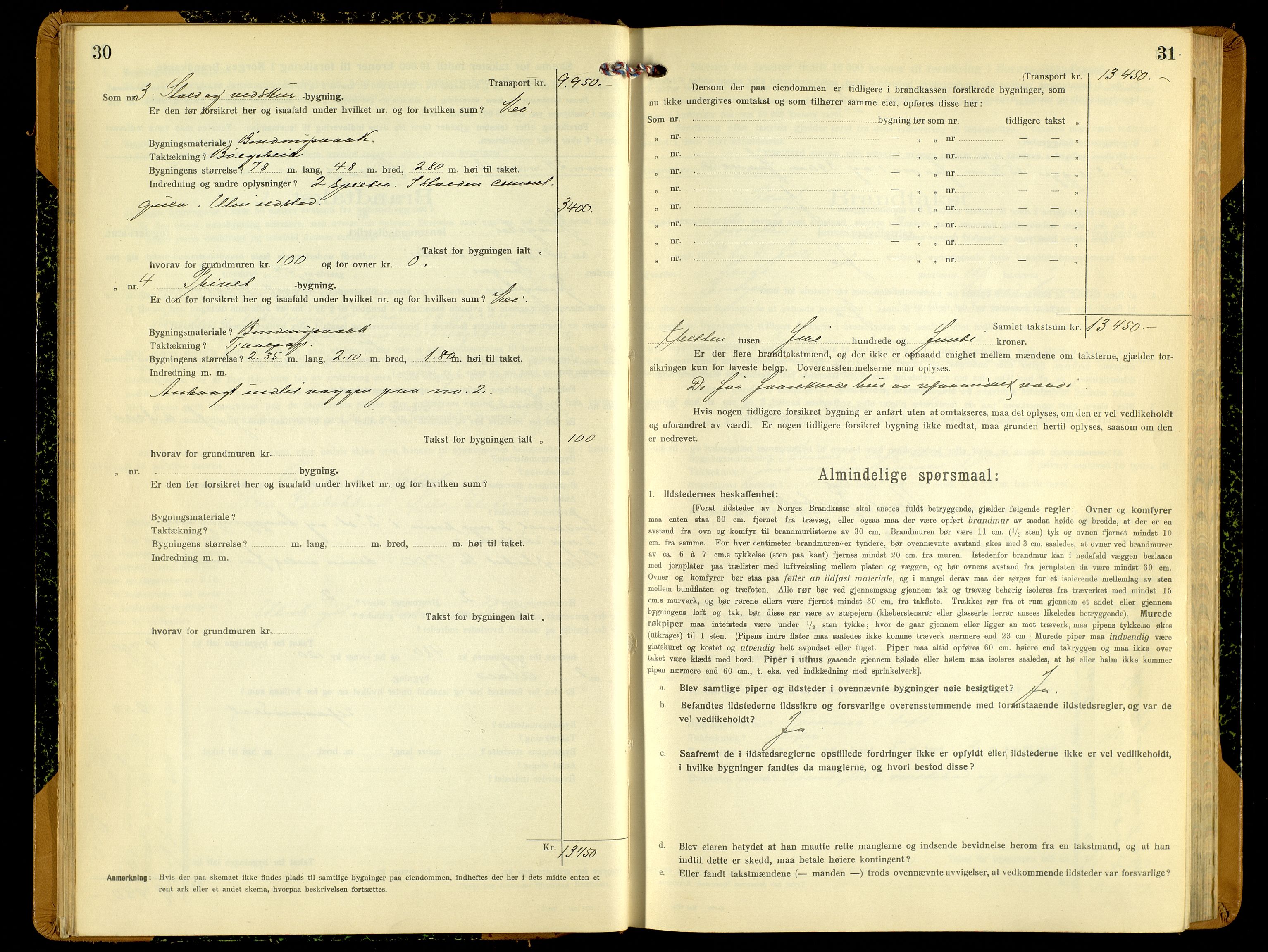 Norges Brannkasse, Ringebu, AV/SAH-NBRANR-037/F/L0006: Branntakstprotokoll, 1919-1955, p. 30-31