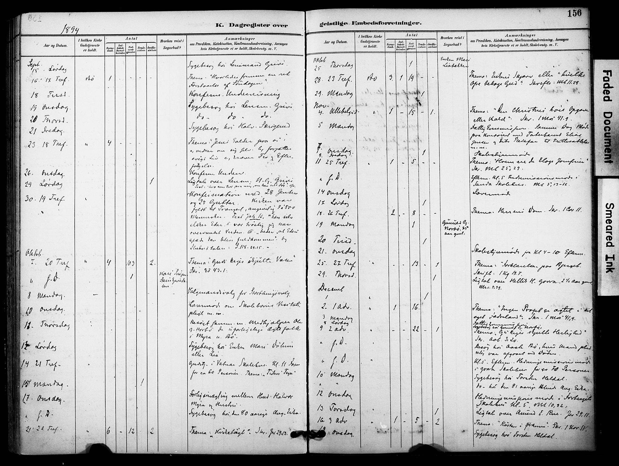 Bø kirkebøker, AV/SAKO-A-257/F/Fa/L0011: Parish register (official) no. 11, 1892-1900, p. 156