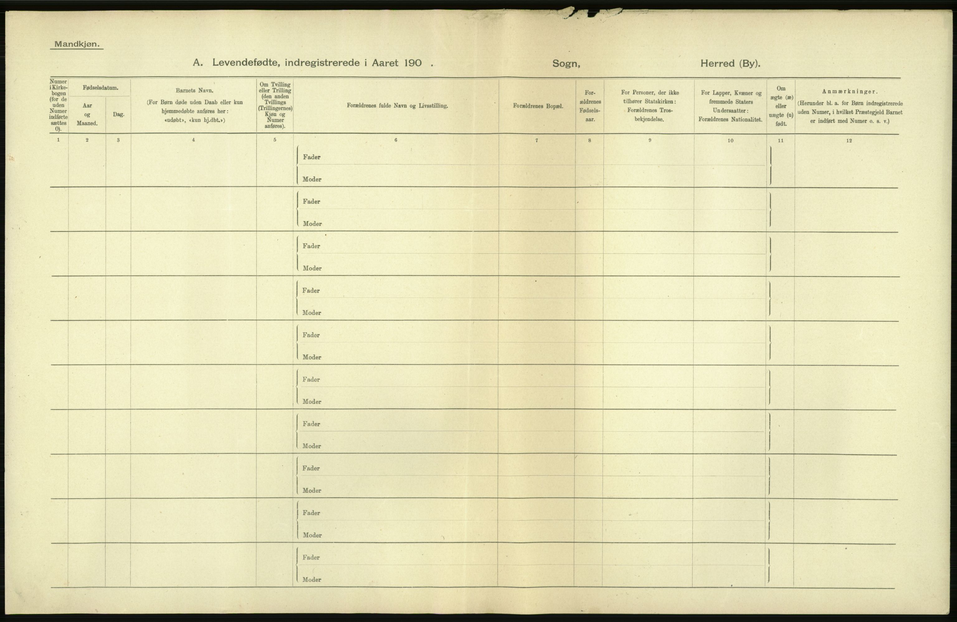 Statistisk sentralbyrå, Sosiodemografiske emner, Befolkning, AV/RA-S-2228/D/Df/Dfa/Dfaa/L0021: Tromsø amt: Fødte, gifte, døde., 1903, p. 14