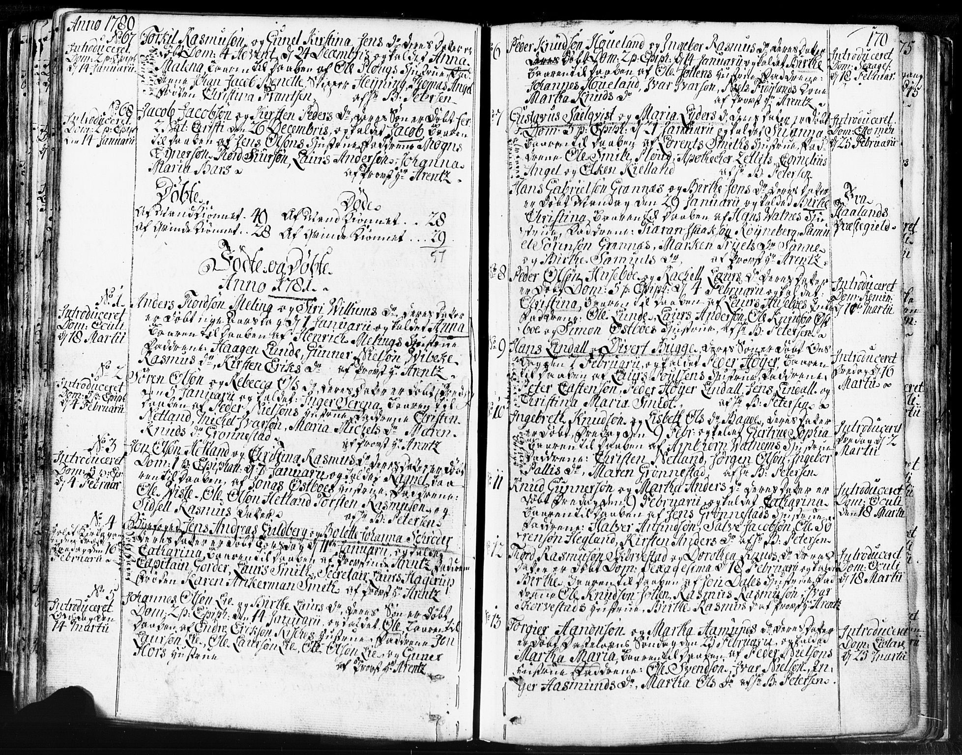 Domkirken sokneprestkontor, SAST/A-101812/001/30/30BB/L0004: Parish register (copy) no. B 4, 1752-1790, p. 170