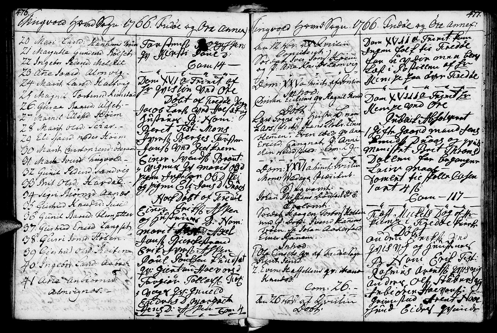 Ministerialprotokoller, klokkerbøker og fødselsregistre - Møre og Romsdal, SAT/A-1454/586/L0979: Parish register (official) no. 586A05, 1751-1776, p. 476-477