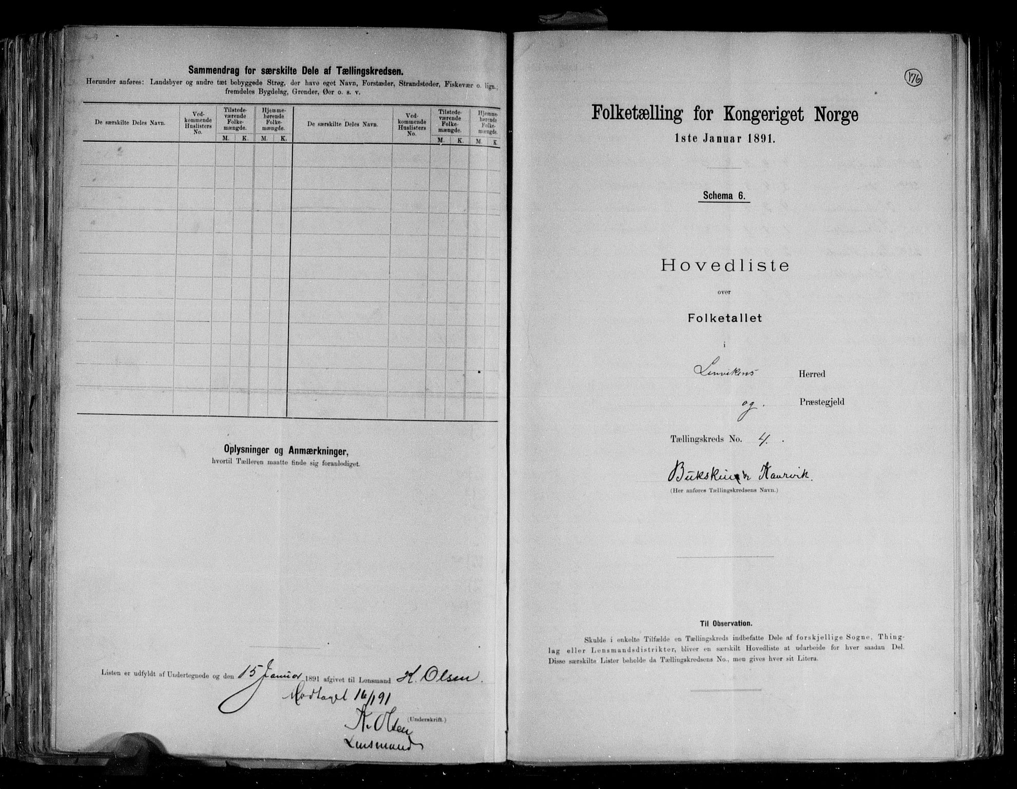 RA, 1891 census for 1931 Lenvik, 1891, p. 13