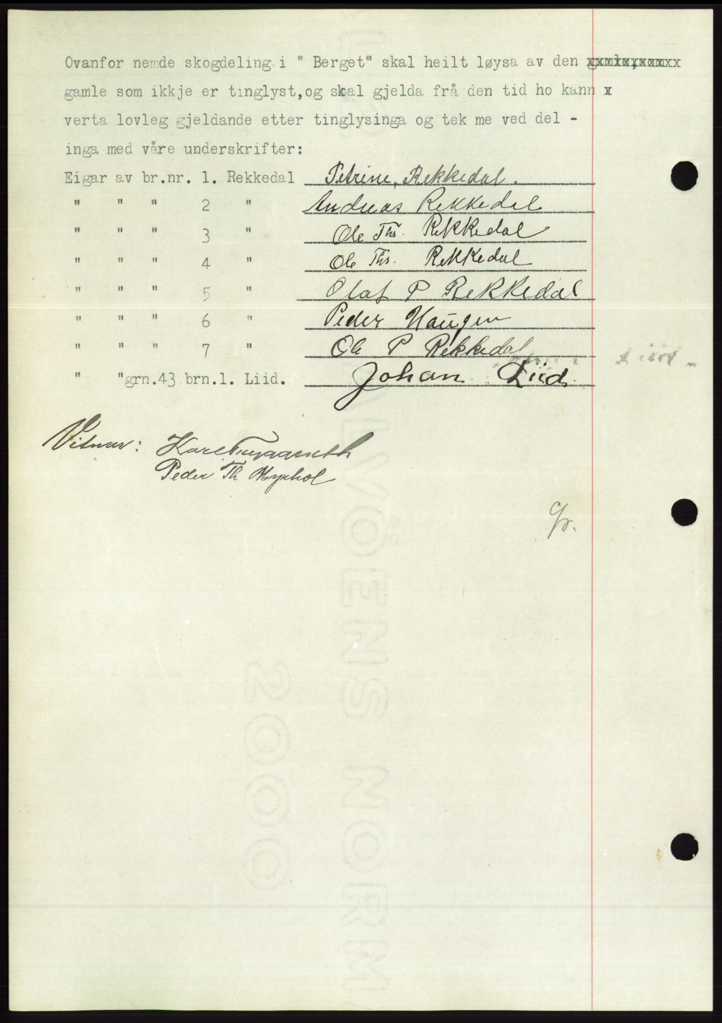 Søre Sunnmøre sorenskriveri, AV/SAT-A-4122/1/2/2C/L0062: Mortgage book no. 56, 1936-1937, Diary no: : 217/1937