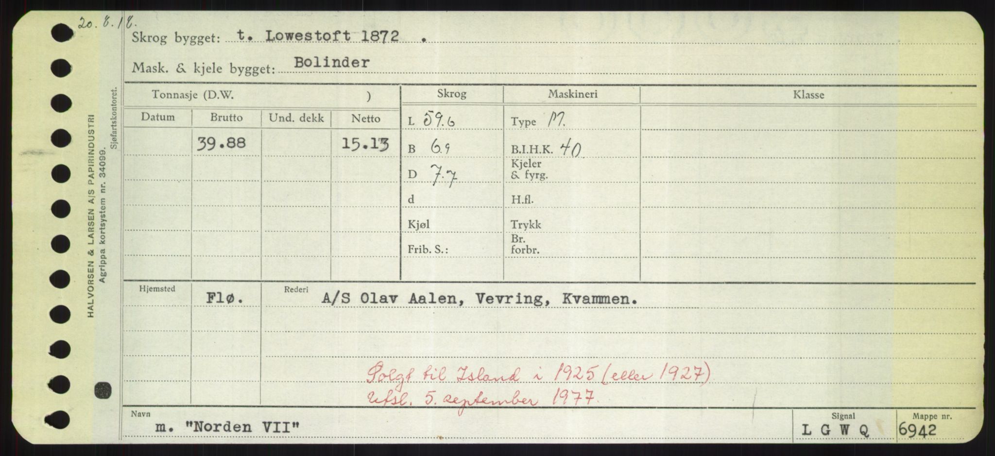 Sjøfartsdirektoratet med forløpere, Skipsmålingen, AV/RA-S-1627/H/Hd/L0026: Fartøy, N-Norhol, p. 447