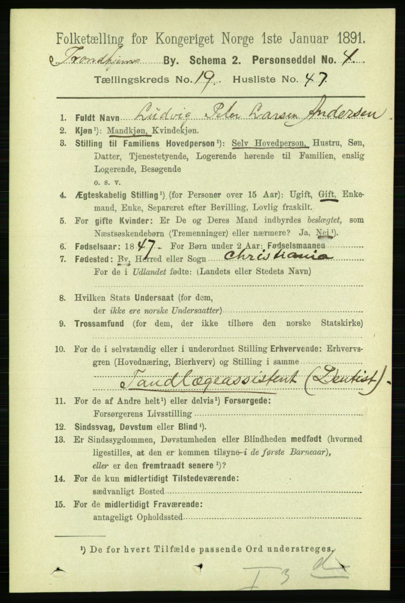 RA, 1891 census for 1601 Trondheim, 1891, p. 15144