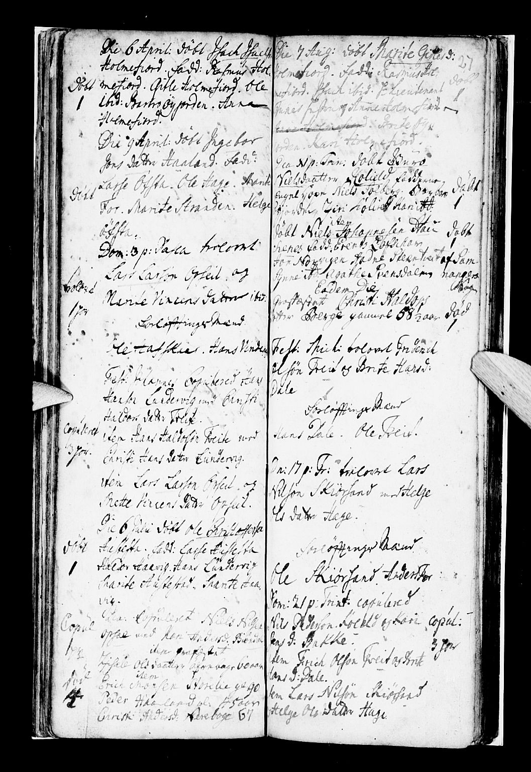 Os sokneprestembete, SAB/A-99929: Parish register (official) no. A 7, 1723-1760, p. 27