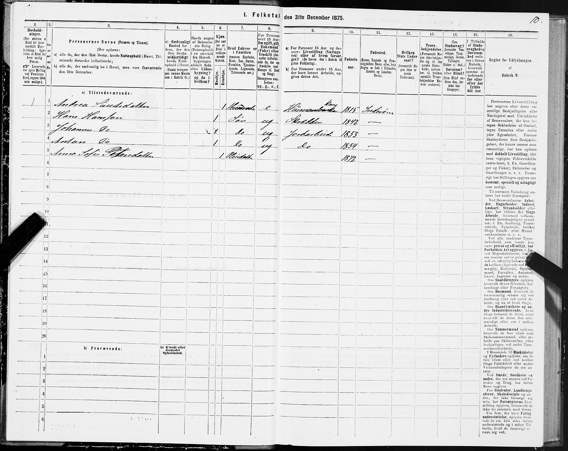 SAT, 1875 census for 1729P Inderøy, 1875, p. 1010