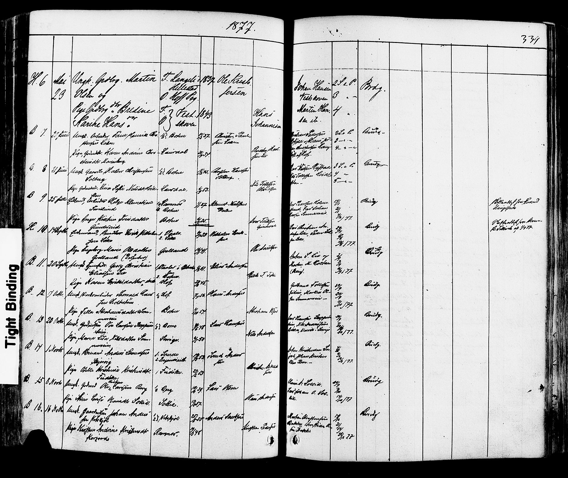 Botne kirkebøker, AV/SAKO-A-340/F/Fa/L0006: Parish register (official) no. I 6, 1836-1877, p. 339