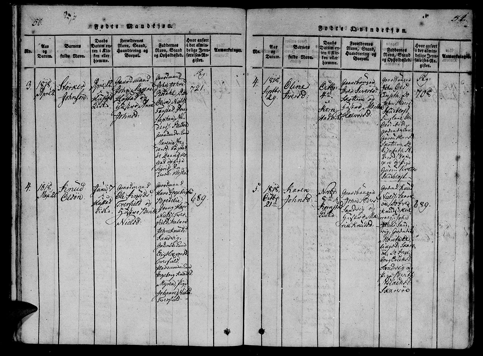 Ministerialprotokoller, klokkerbøker og fødselsregistre - Møre og Romsdal, AV/SAT-A-1454/566/L0764: Parish register (official) no. 566A03 /2, 1817-1829, p. 50-51