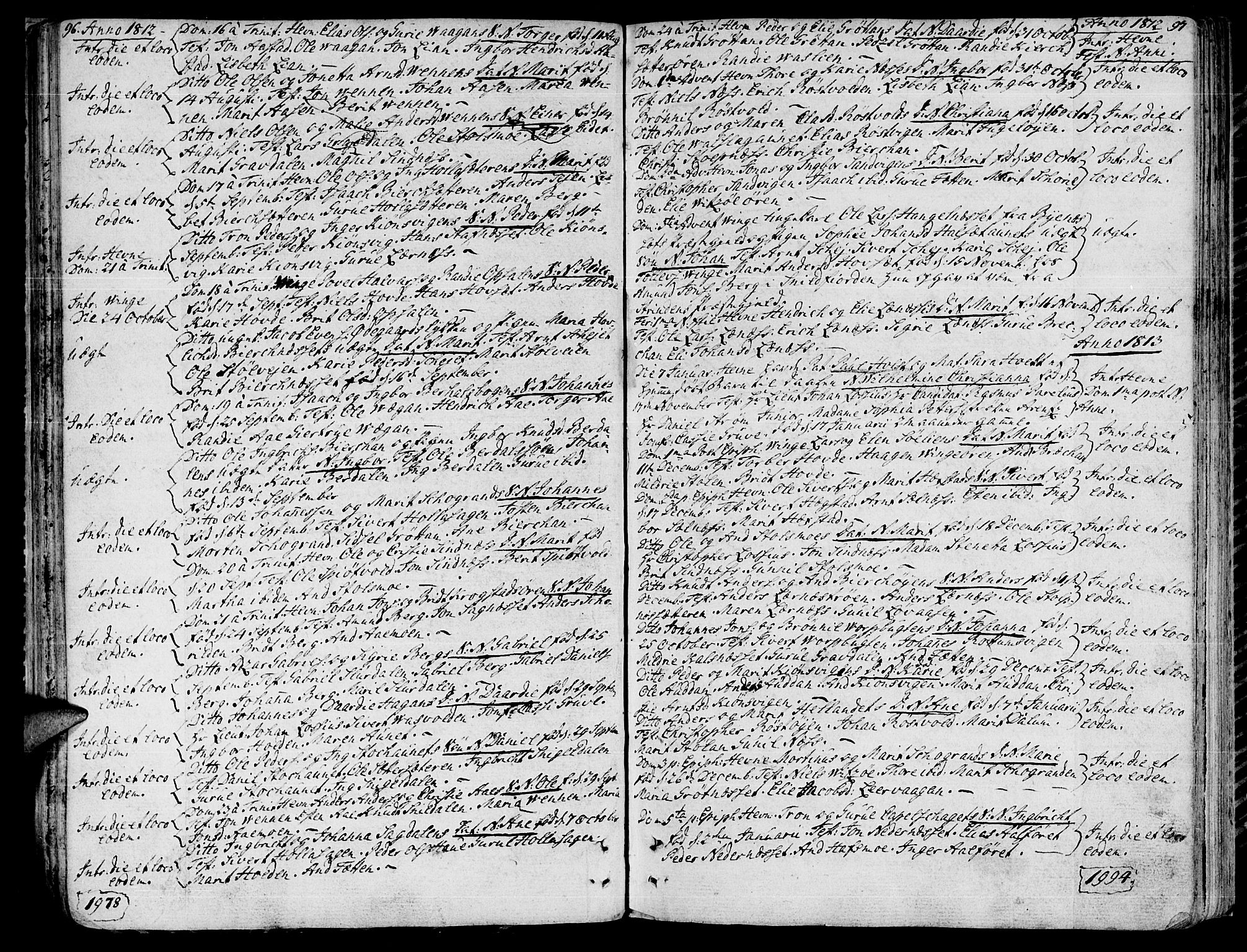 Ministerialprotokoller, klokkerbøker og fødselsregistre - Sør-Trøndelag, AV/SAT-A-1456/630/L0490: Parish register (official) no. 630A03, 1795-1818, p. 96-97