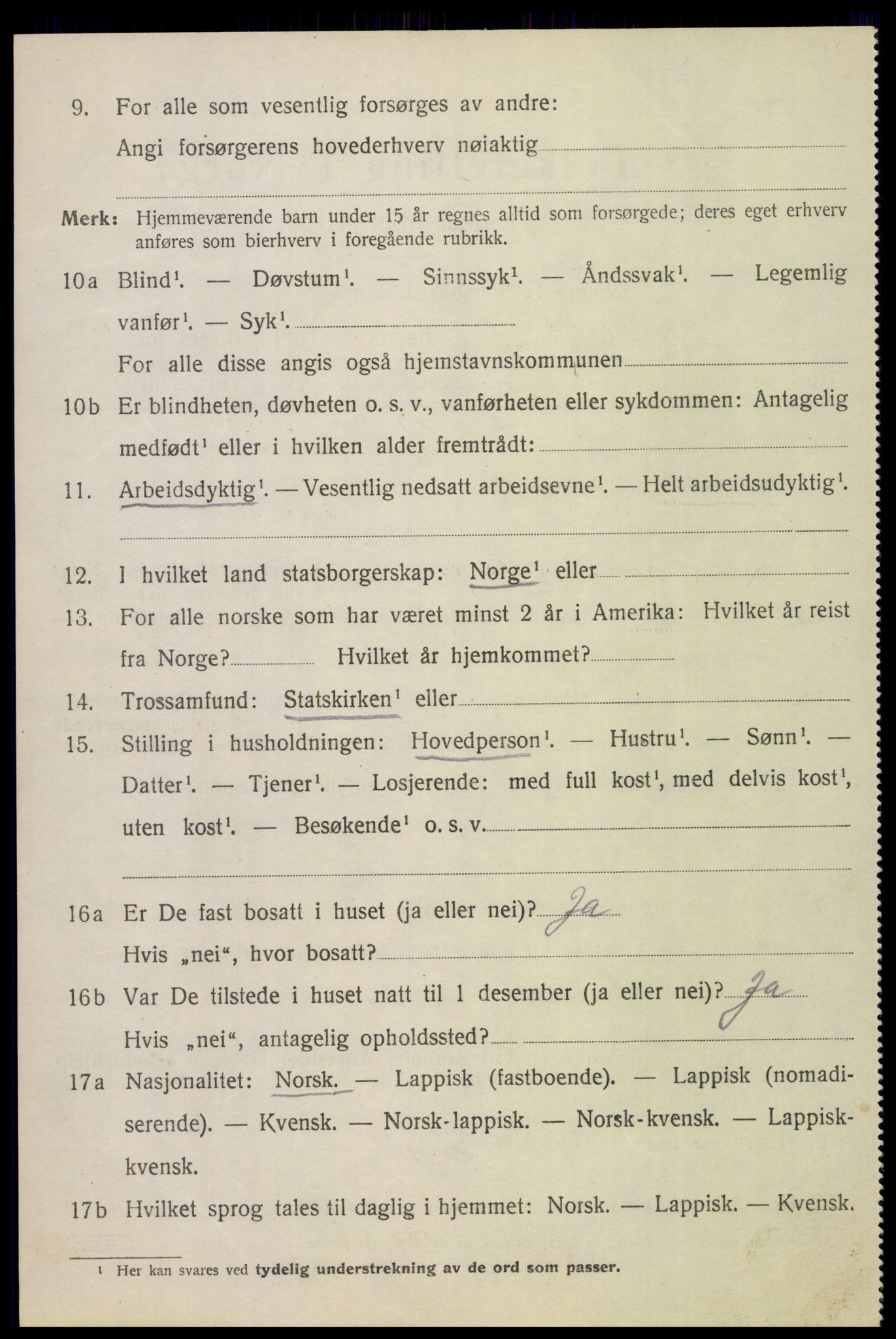 SAT, 1920 census for Skjerstad, 1920, p. 1488