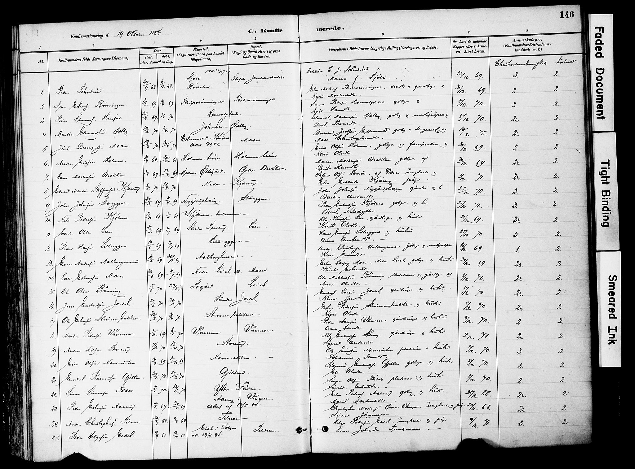 Tynset prestekontor, SAH/PREST-058/H/Ha/Haa/L0022: Parish register (official) no. 22, 1880-1899, p. 146
