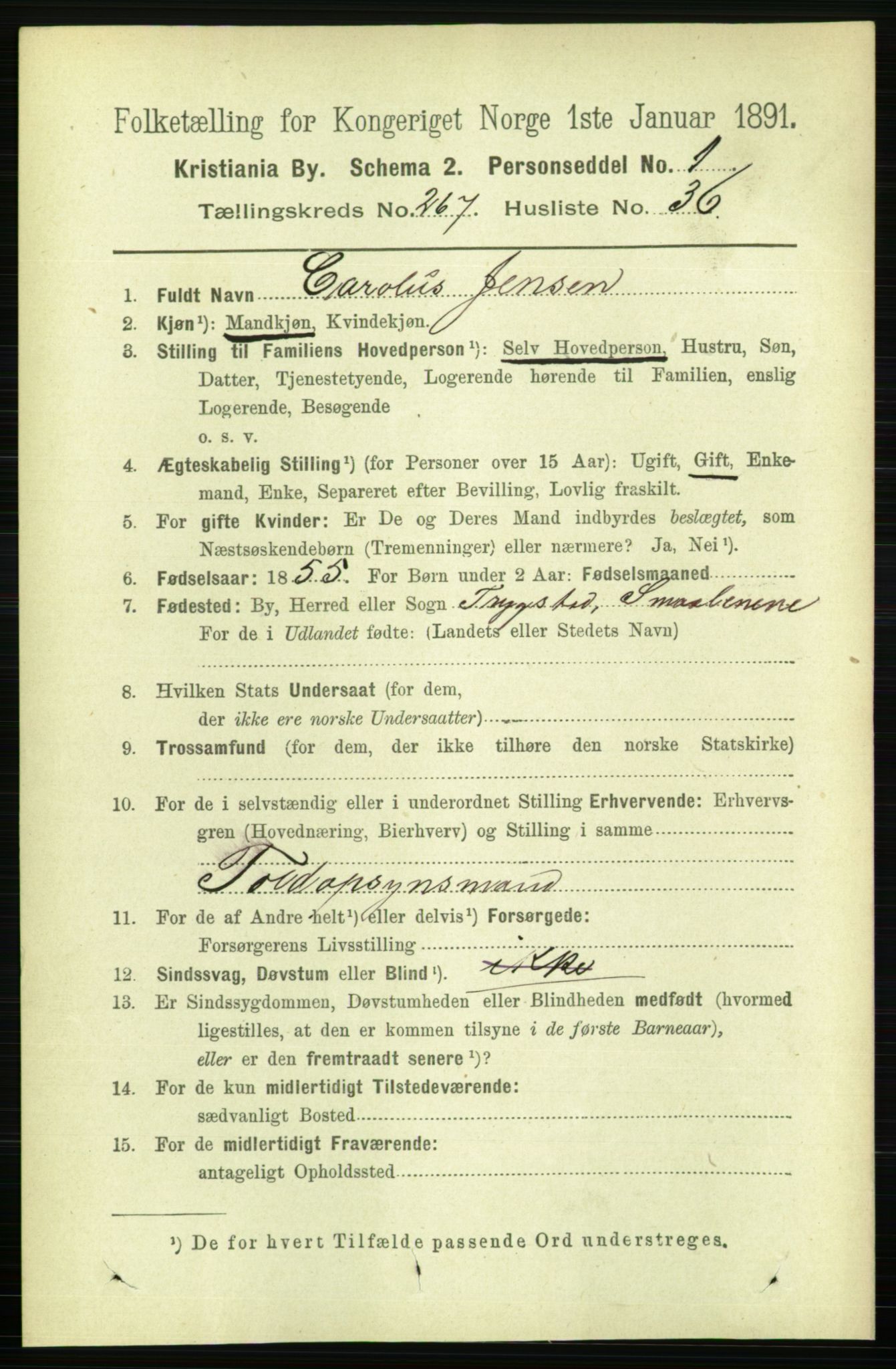 RA, 1891 census for 0301 Kristiania, 1891, p. 161925