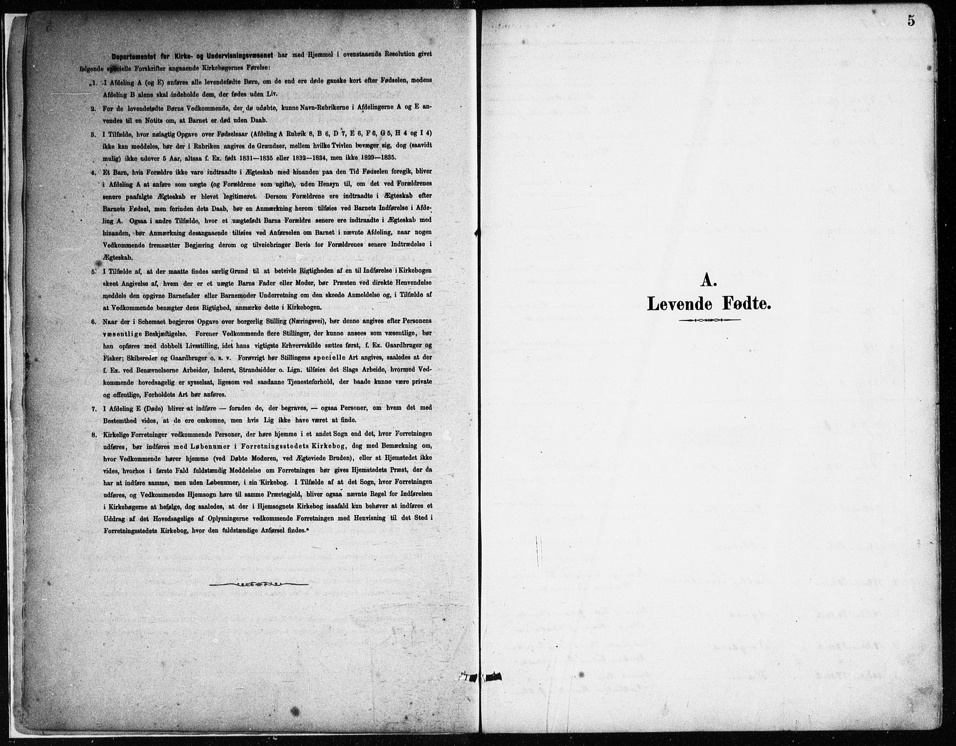 Farsund sokneprestkontor, SAK/1111-0009/F/Fa/L0006: Parish register (official) no. A 6, 1887-1920, p. 5