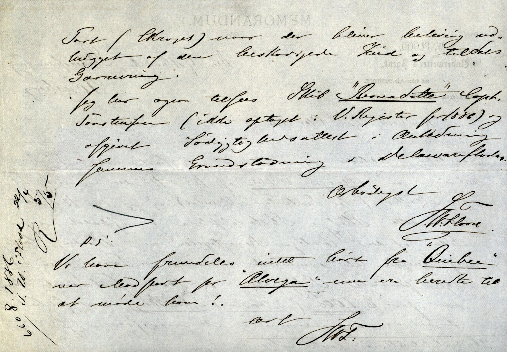 Pa 63 - Østlandske skibsassuranceforening, VEMU/A-1079/G/Ga/L0019/0010: Havaridokumenter / Victoria, Vigor, Cathrine, Brillant, Alvega, Rotvid, 1886, p. 40