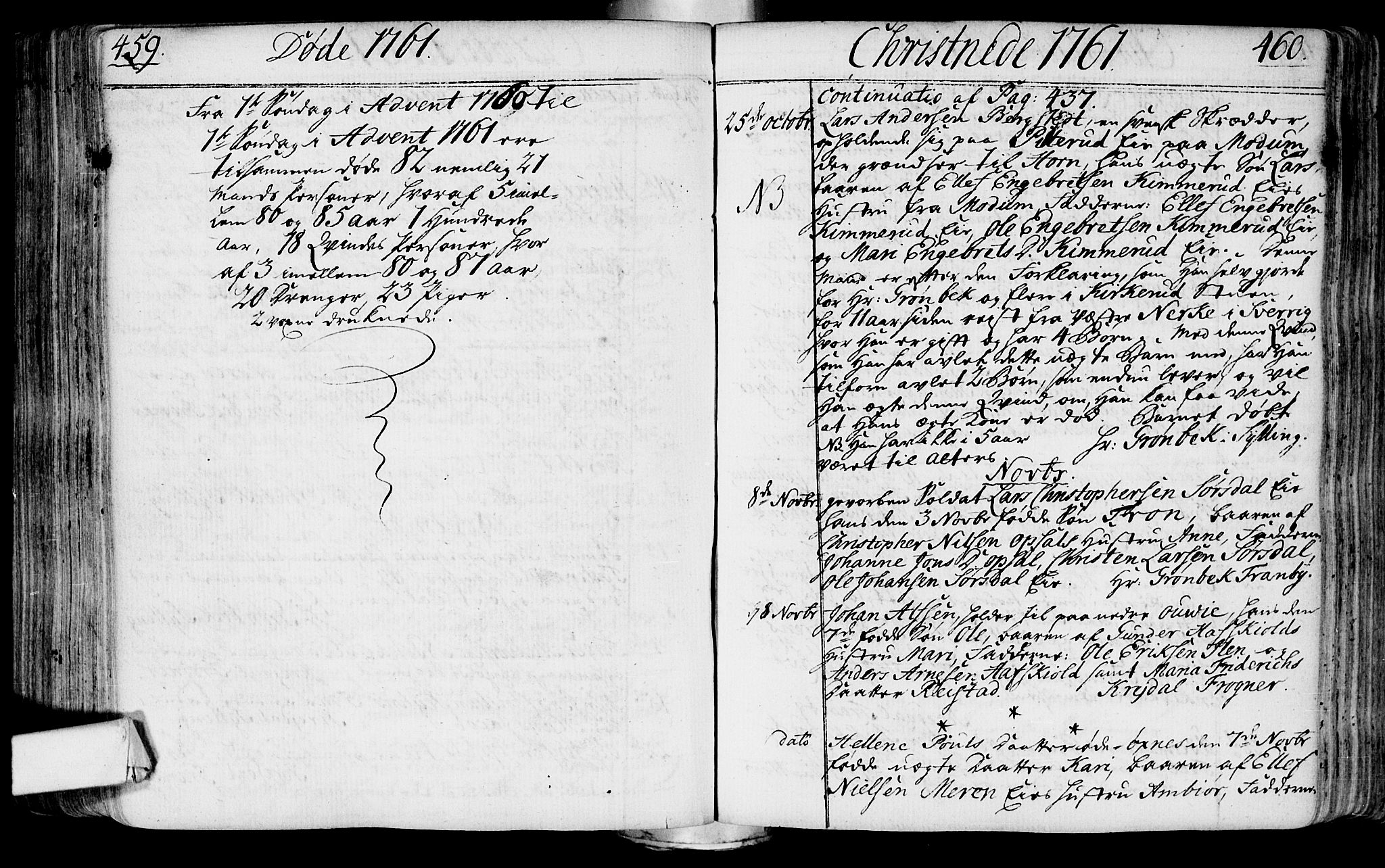 Lier kirkebøker, SAKO/A-230/F/Fa/L0004: Parish register (official) no. I 4, 1749-1764, p. 459-460