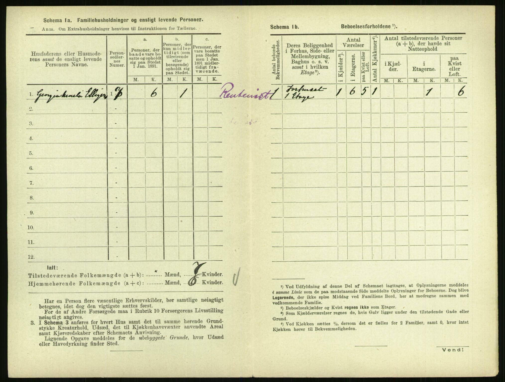 RA, 1891 census for 0707 Larvik, 1891, p. 1692