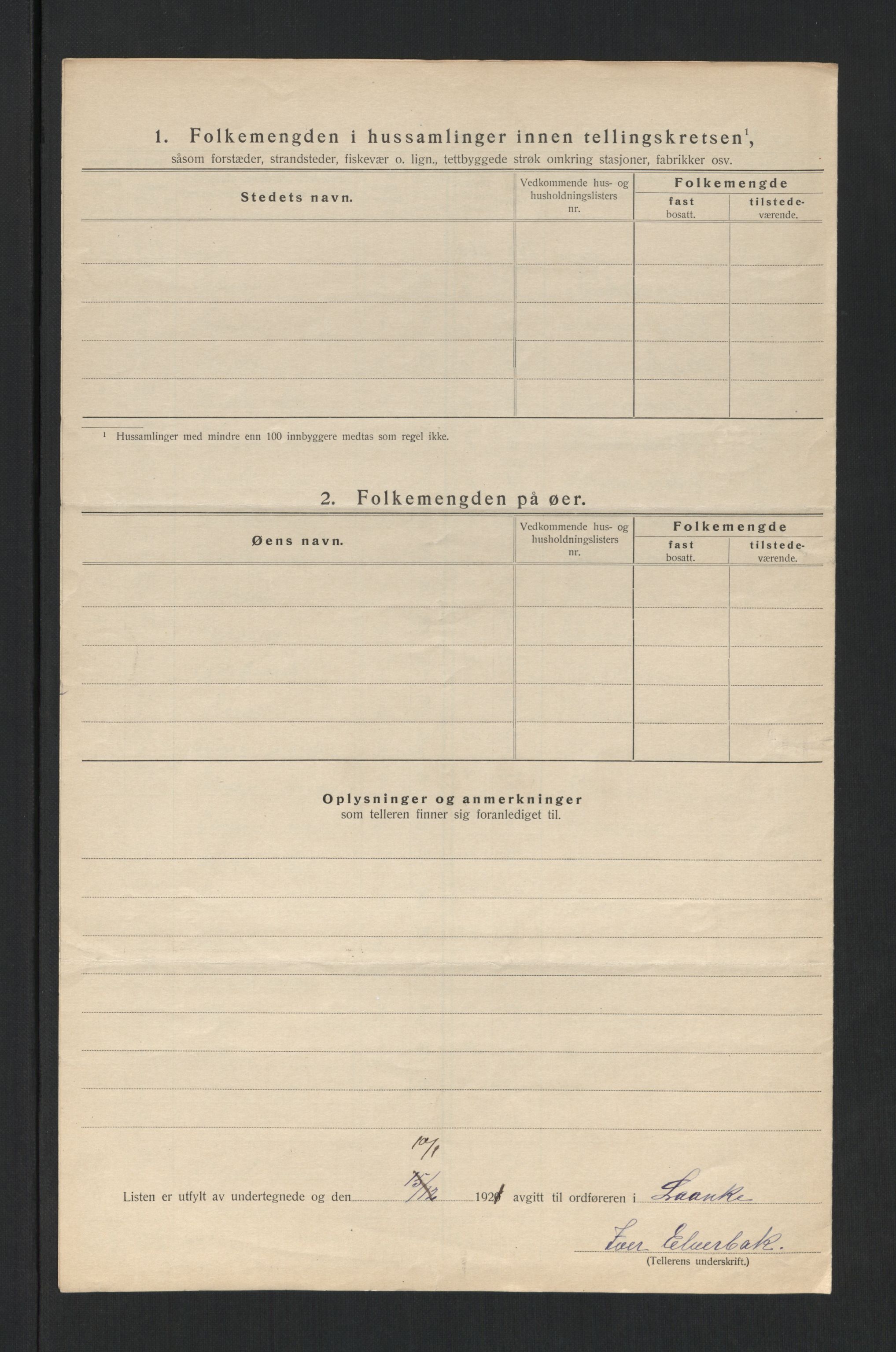 SAT, 1920 census for Lånke, 1920, p. 21