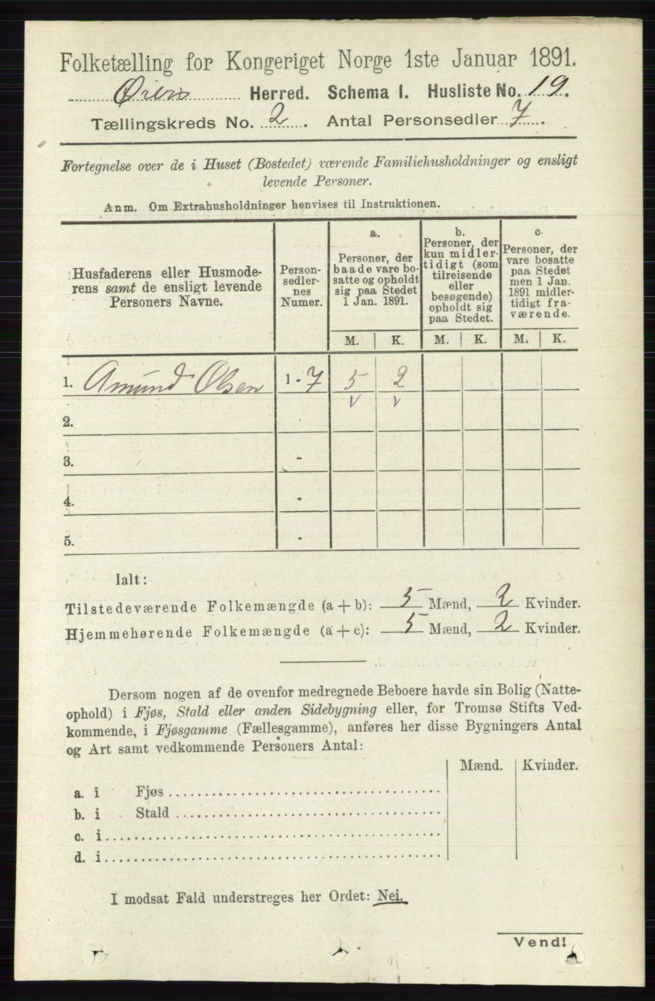 RA, 1891 census for 0521 Øyer, 1891, p. 472