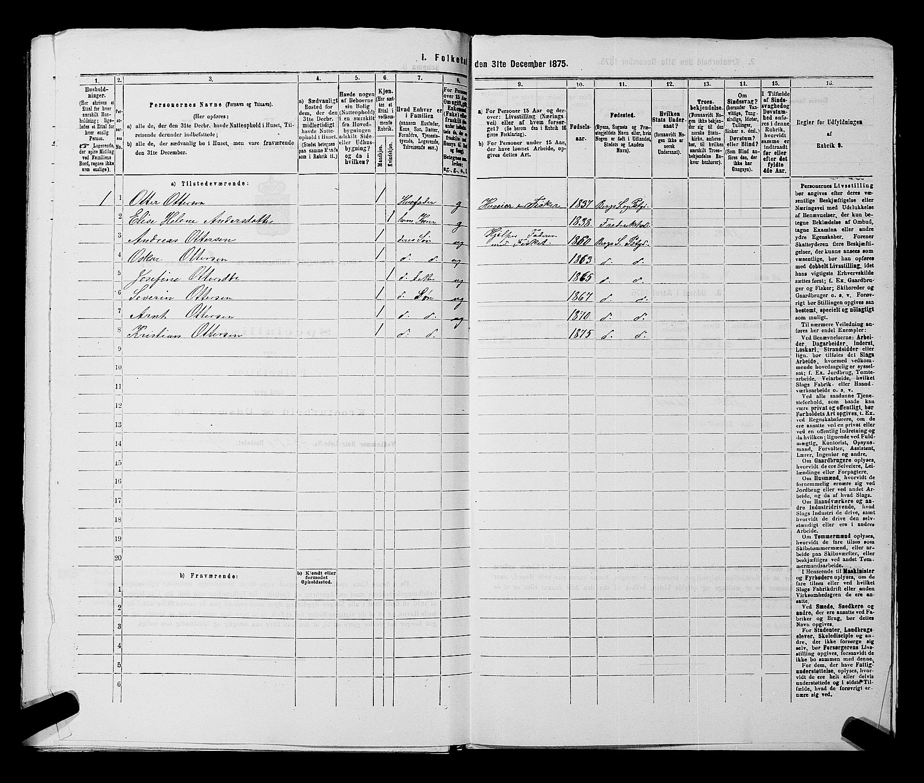 RA, 1875 census for 0116P Berg, 1875, p. 453