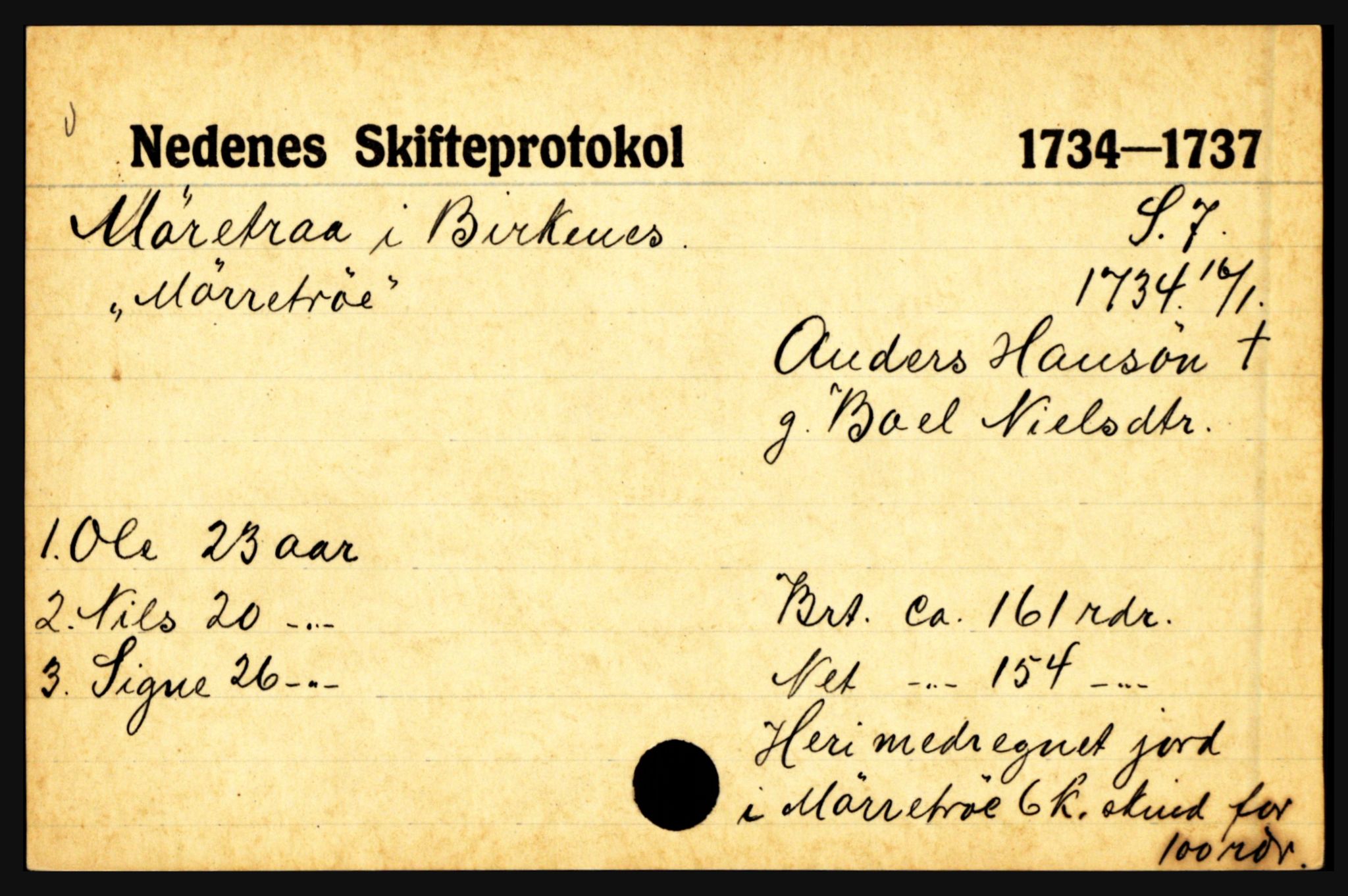 Nedenes sorenskriveri før 1824, AV/SAK-1221-0007/H, p. 20697