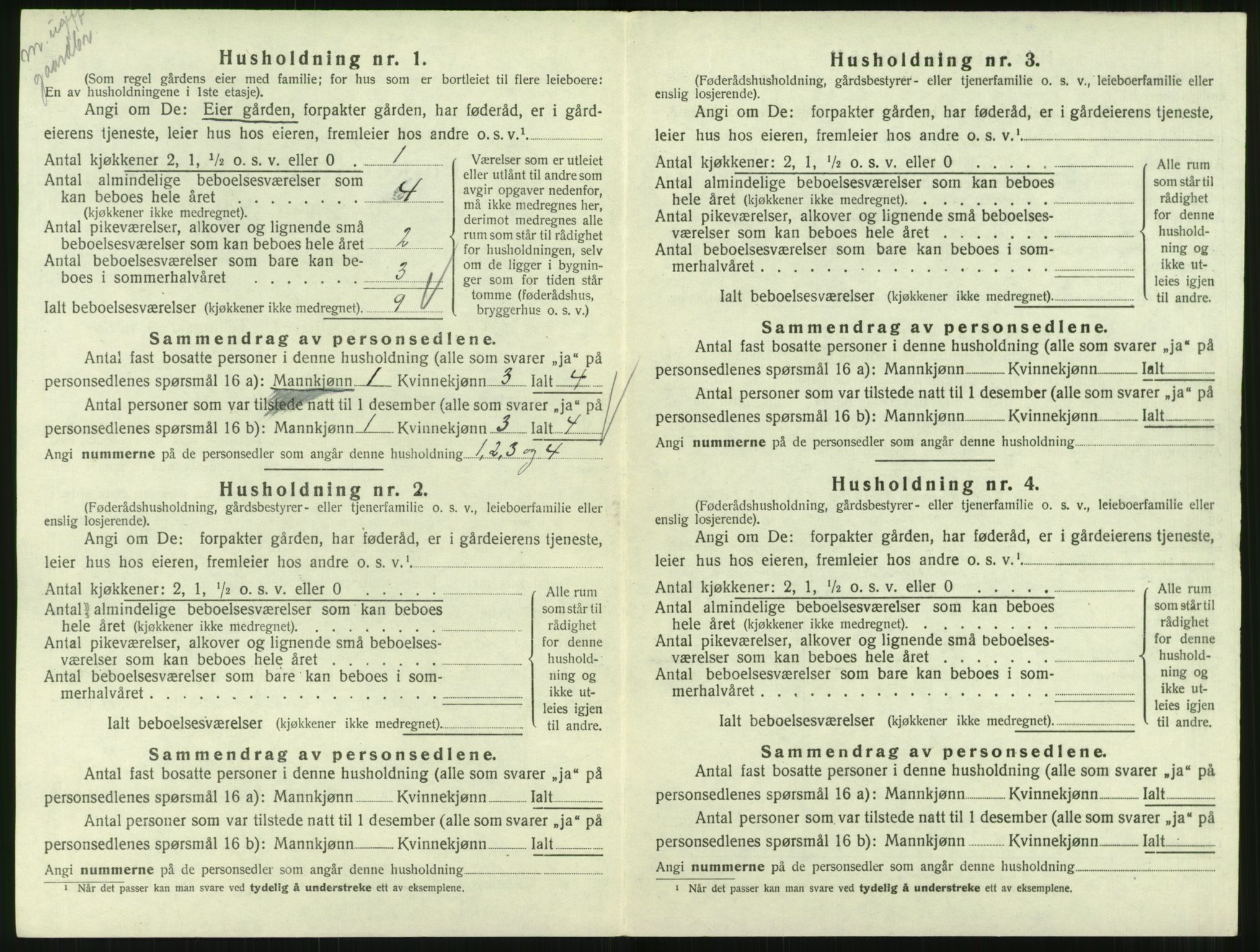 SAT, 1920 census for Øksendal, 1920, p. 126