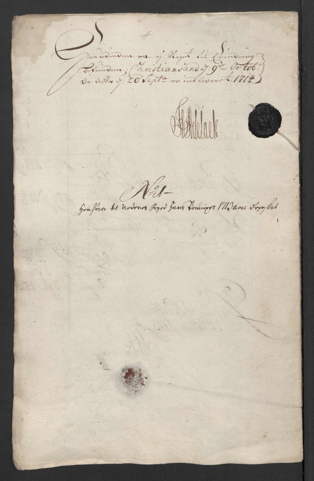 Rentekammeret inntil 1814, Reviderte regnskaper, Fogderegnskap, AV/RA-EA-4092/R39/L2321: Fogderegnskap Nedenes, 1713-1714, p. 23