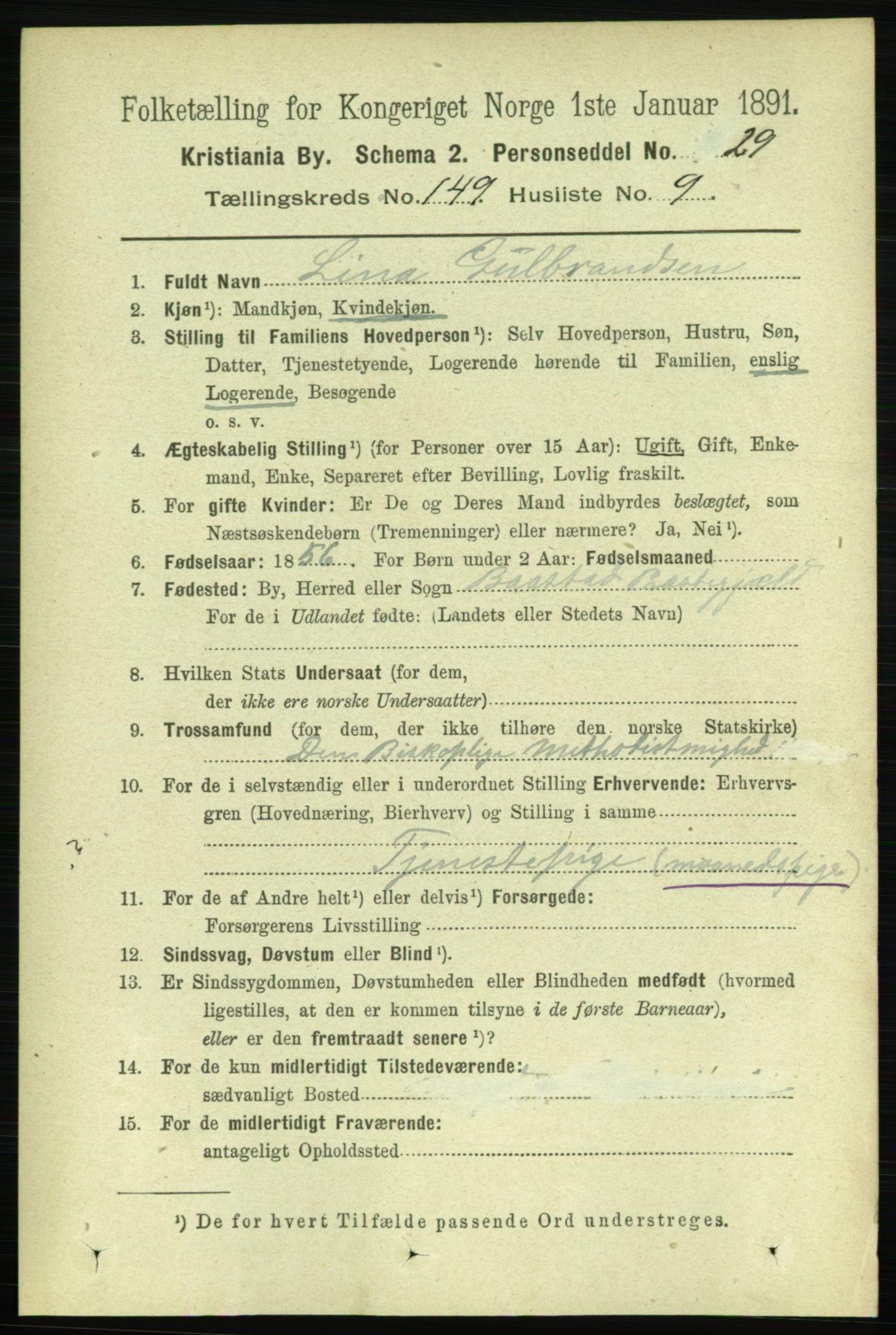 RA, 1891 census for 0301 Kristiania, 1891, p. 83341