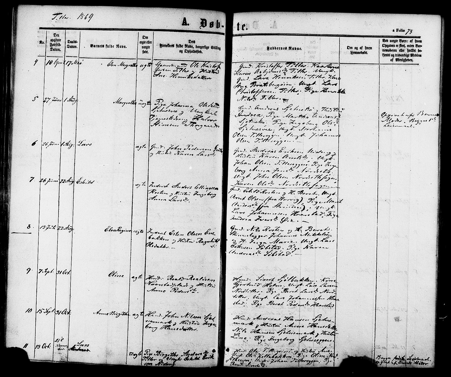 Ministerialprotokoller, klokkerbøker og fødselsregistre - Sør-Trøndelag, SAT/A-1456/618/L0443: Parish register (official) no. 618A06 /2, 1863-1879, p. 73