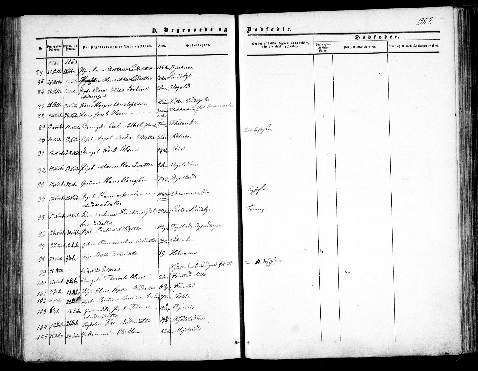 Nes prestekontor Kirkebøker, AV/SAO-A-10410/F/Fa/L0008: Parish register (official) no. I 8, 1859-1874, p. 358