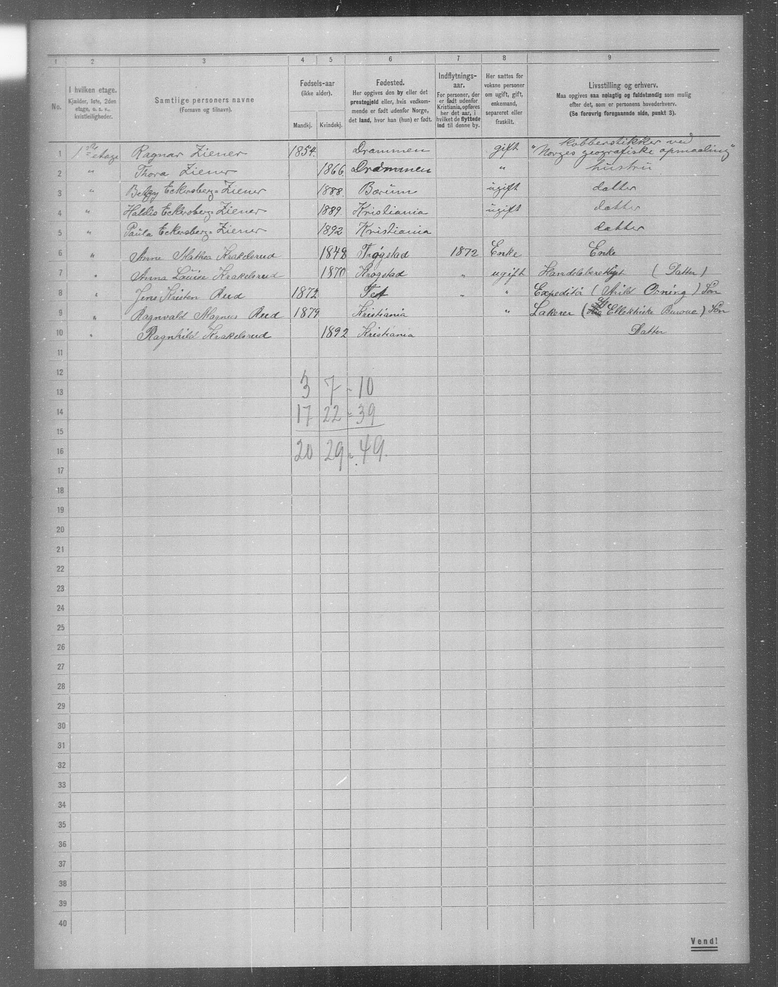 OBA, Municipal Census 1904 for Kristiania, 1904, p. 14342