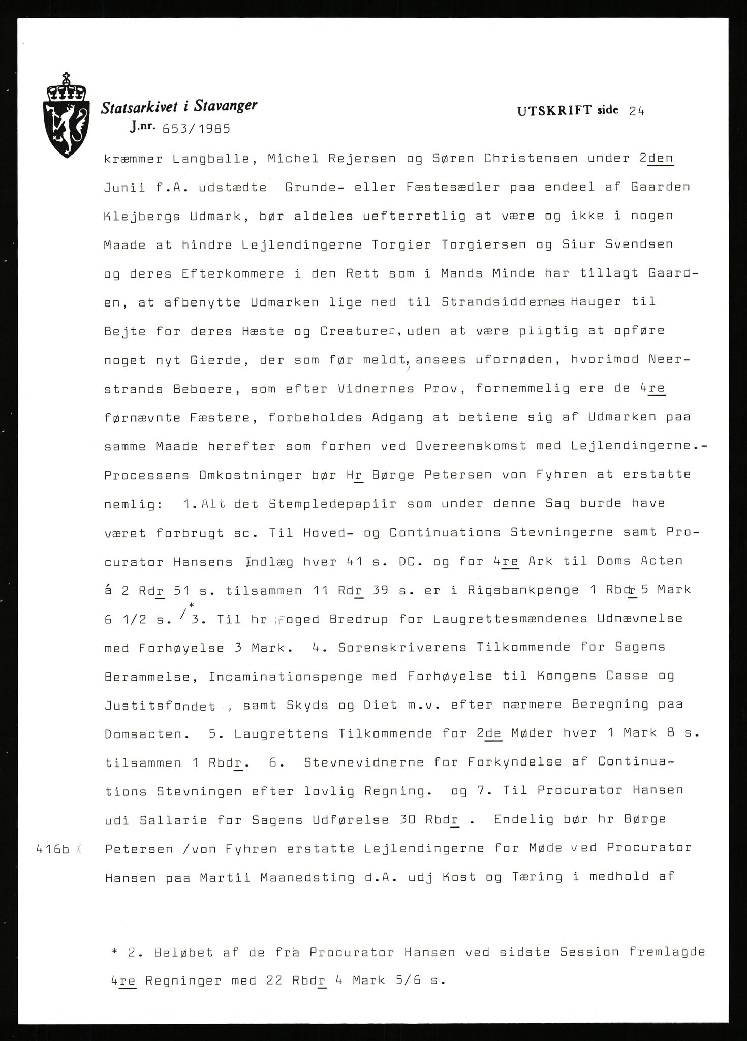 Statsarkivet i Stavanger, AV/SAST-A-101971/03/Y/Yj/L0047: Avskrifter sortert etter gårdsnavn: Kirketeigen - Klovning, 1750-1930, p. 303