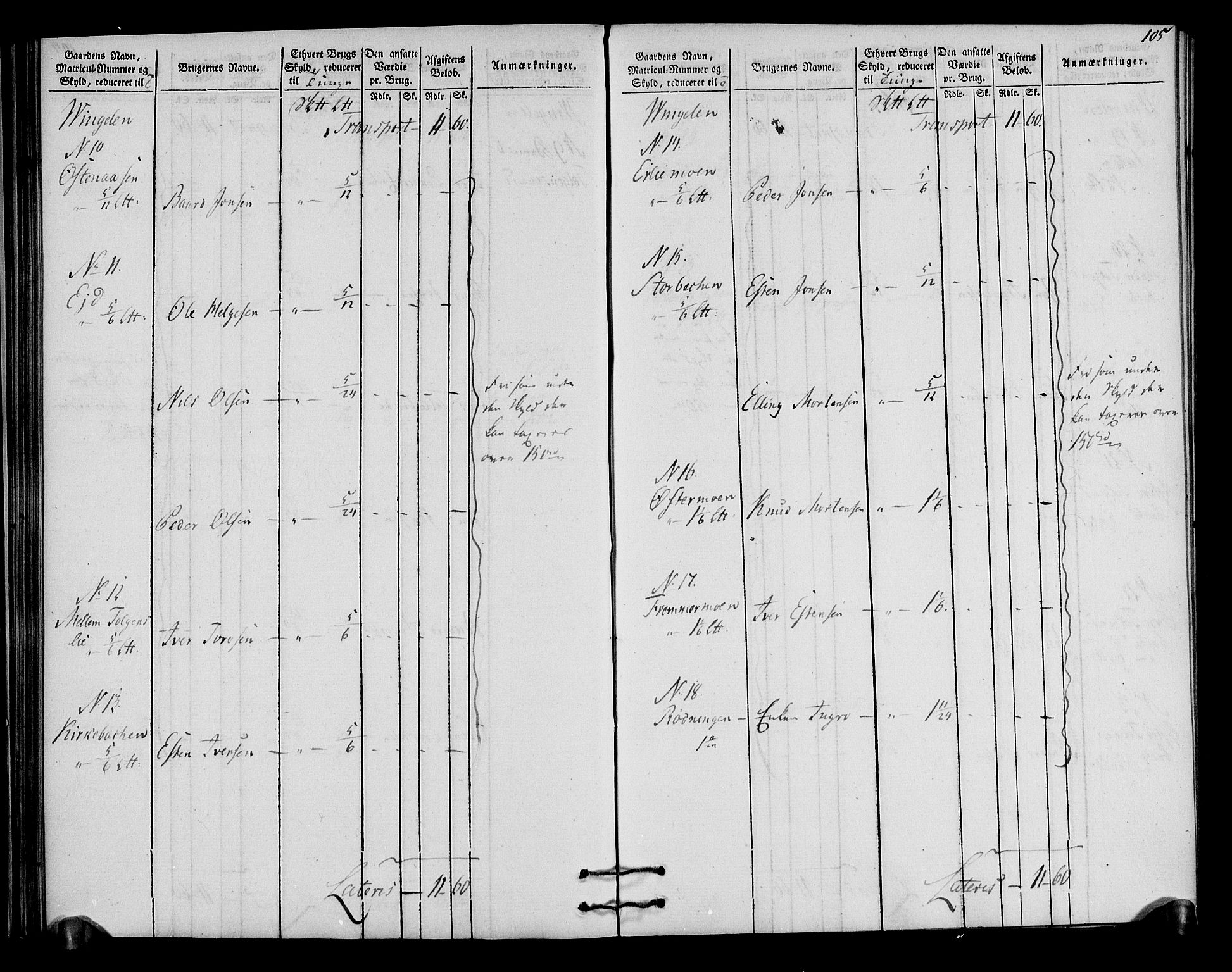 Rentekammeret inntil 1814, Realistisk ordnet avdeling, AV/RA-EA-4070/N/Ne/Nea/L0030: Østerdal fogderi. Oppebørselsregister, 1803-1804, p. 108