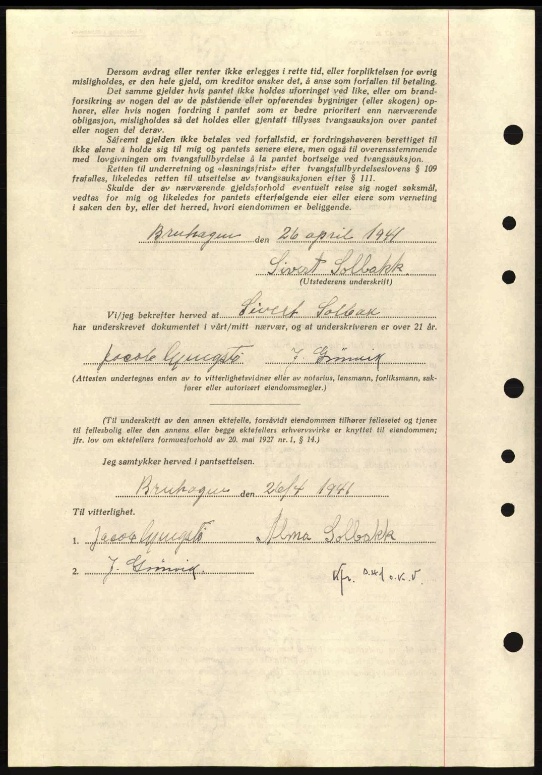 Nordmøre sorenskriveri, AV/SAT-A-4132/1/2/2Ca: Mortgage book no. B88, 1941-1942, Diary no: : 762/1941