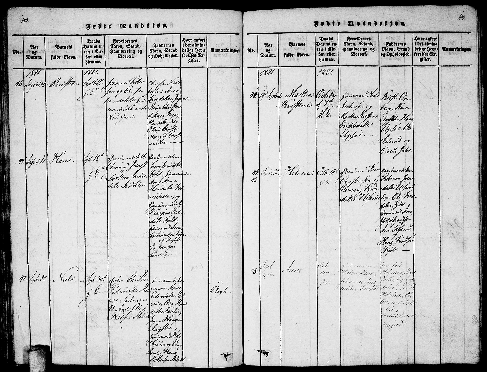 Enebakk prestekontor Kirkebøker, AV/SAO-A-10171c/F/Fa/L0005: Parish register (official) no. I 5, 1790-1825, p. 143-144