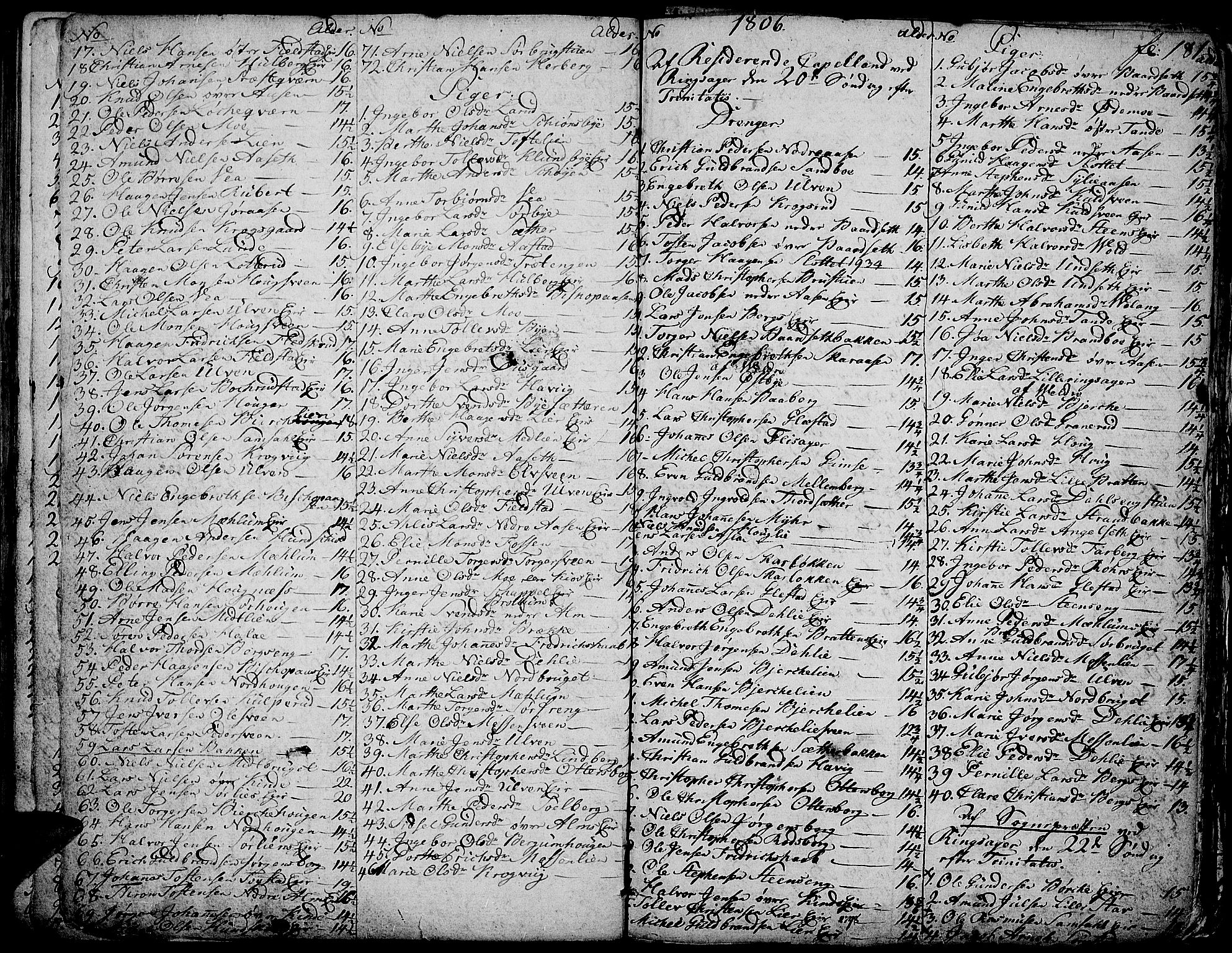 Ringsaker prestekontor, AV/SAH-PREST-014/K/Ka/L0004: Parish register (official) no. 4, 1799-1814, p. 181