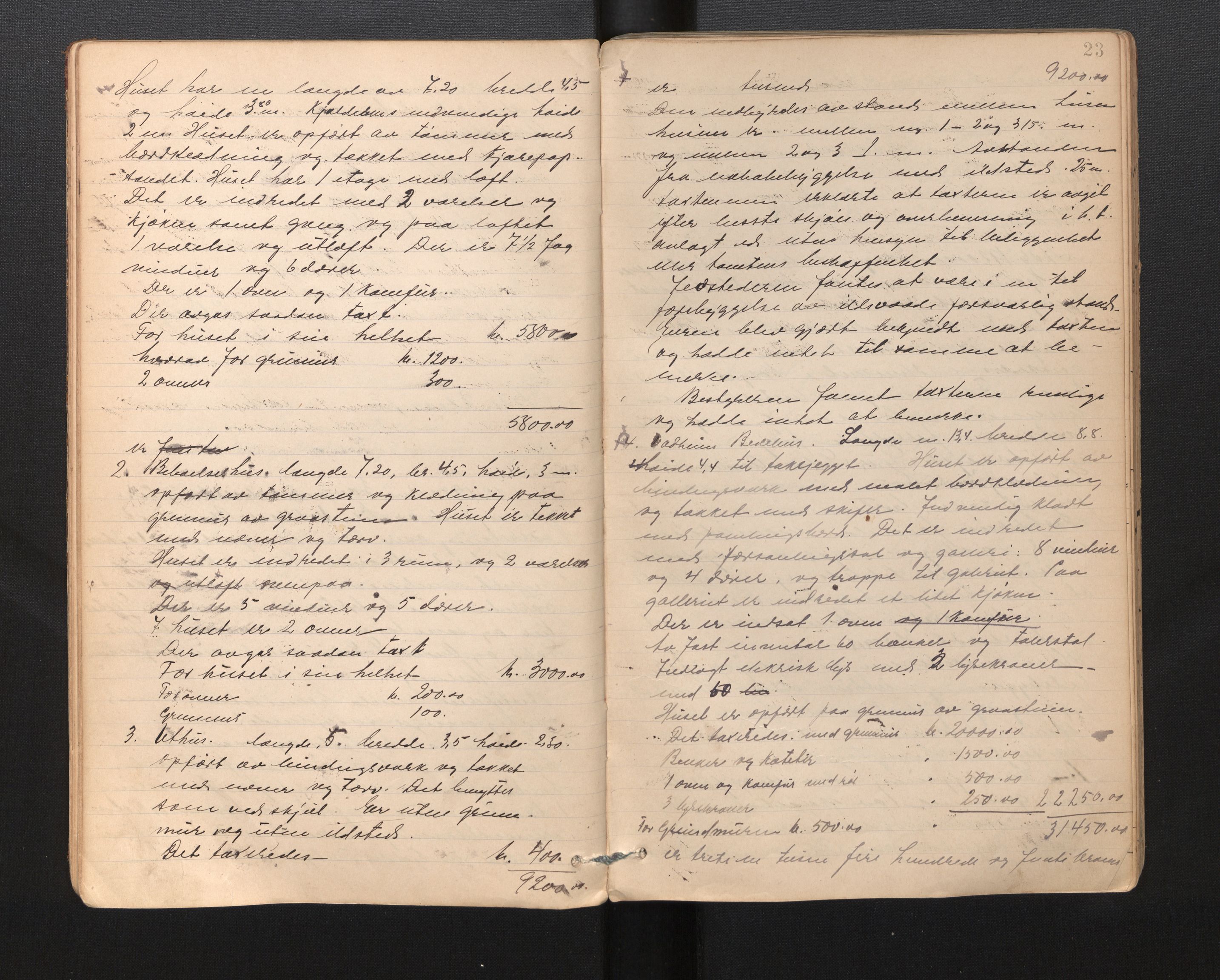 Lensmannen i Kyrkjebø, AV/SAB-A-29001/0012/L0001: Branntakstprotokoll, 1885-1934, p. 22b-23a