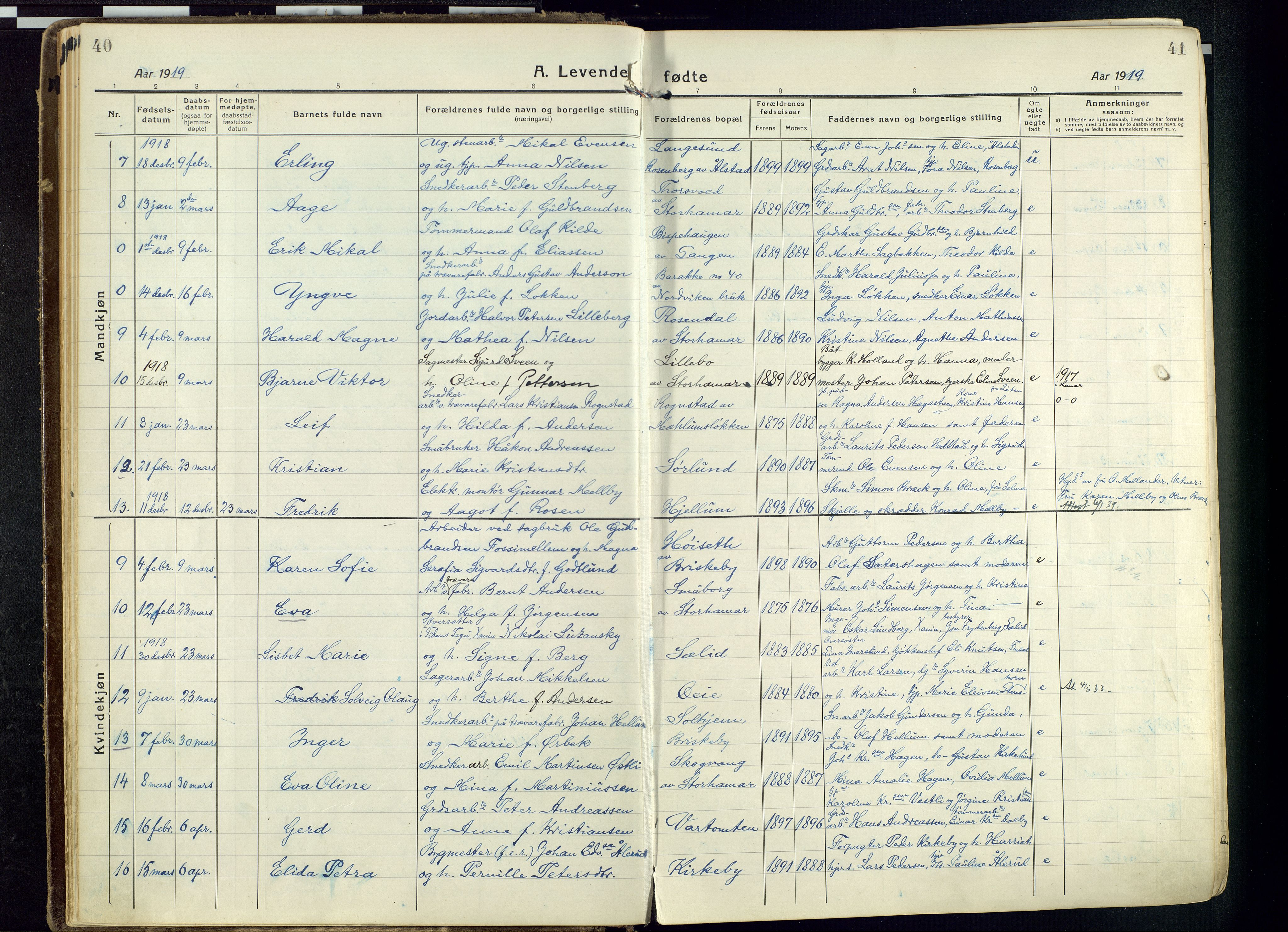 Vang prestekontor, Hedmark, AV/SAH-PREST-008/H/Ha/Haa/L0022: Parish register (official) no. 22, 1918-1944, p. 40-41