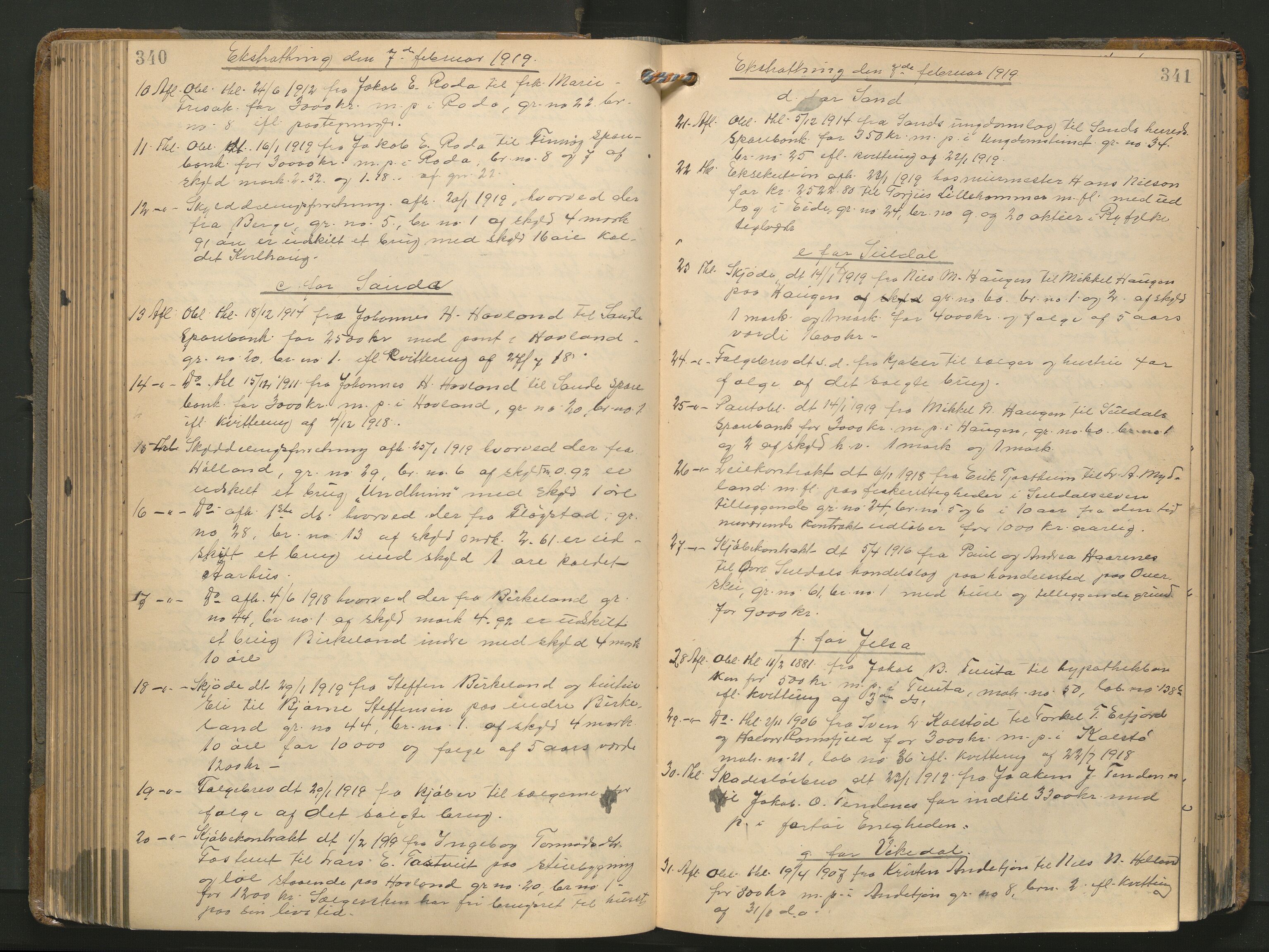 Ryfylke tingrett, AV/SAST-A-100055/001/I/IB/IB0/L0026: Tingbok, Ryfylke, 1917-1920, p. 340-341
